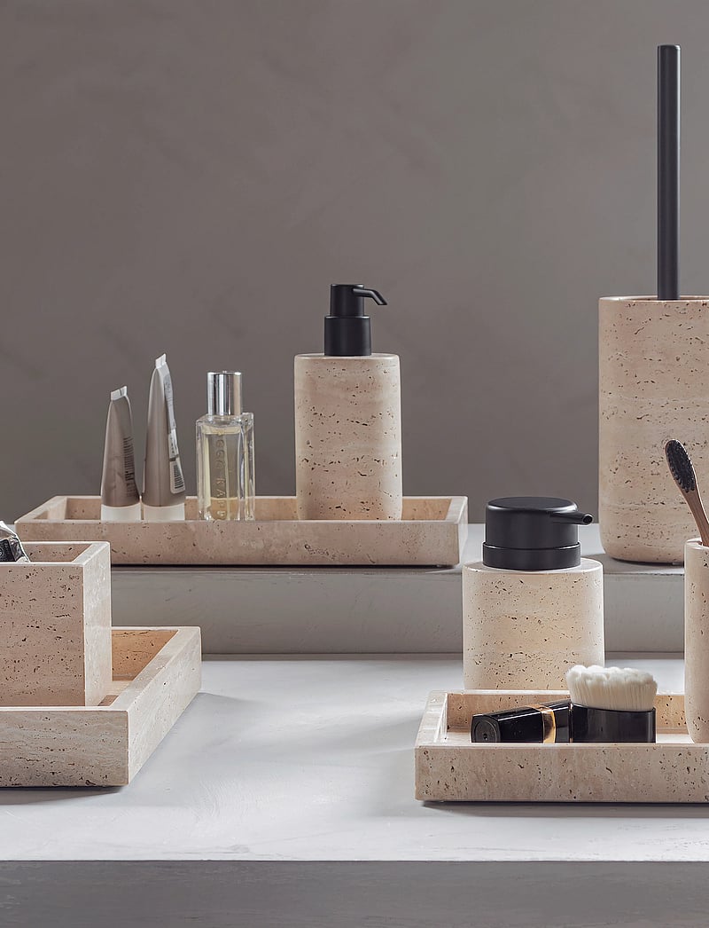 Mette Ditmer - TRAVERTINE cube - dekoschalen - linen - 2