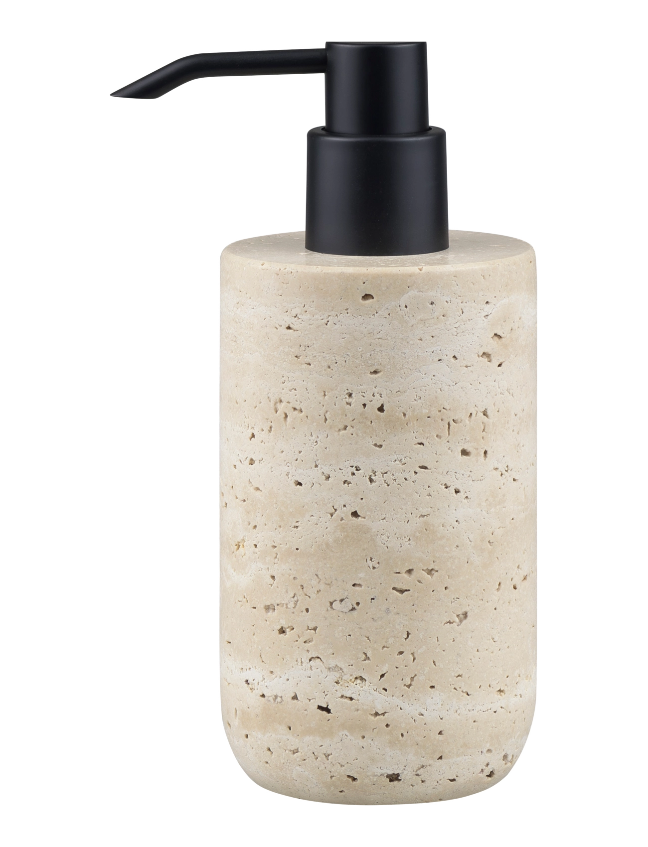 Mette Ditmer Travertine Dispenser, Soap Pumps & Soap Kop, Beige, Str: Ø7.5X H17.5CM