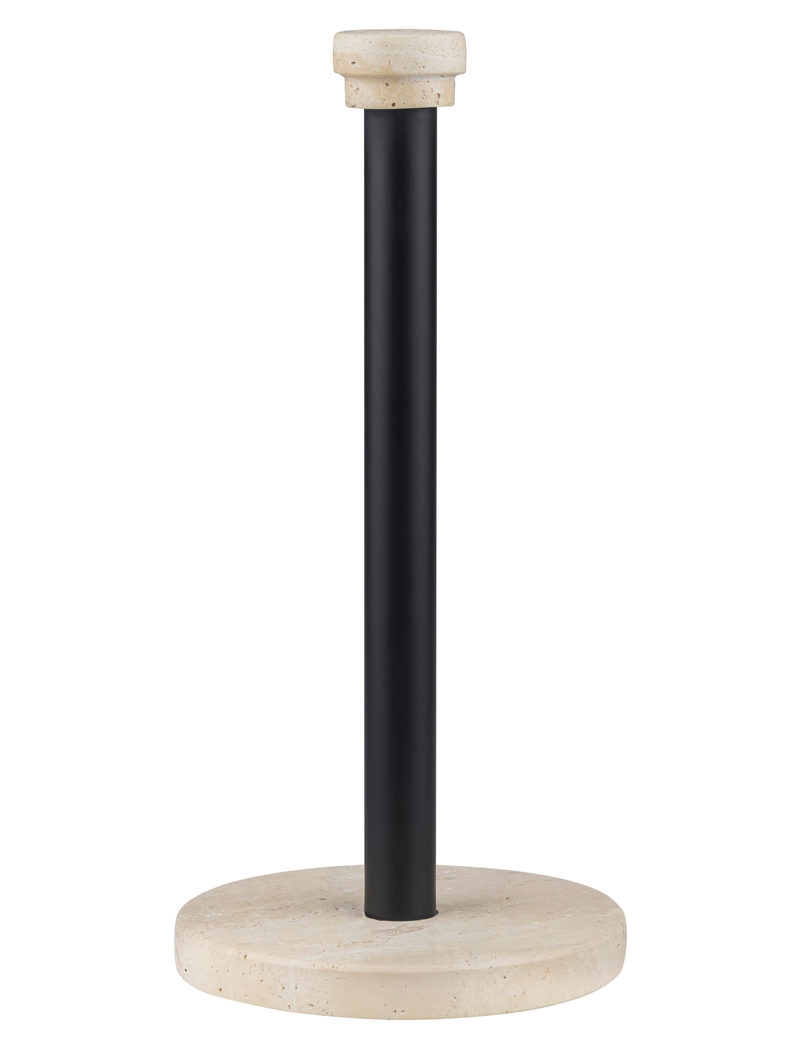 Mette Ditmer Travertine Kitchen Roll Holder, Kitchen Håndklæde, Multi/mønstret, Str: Ø12.5X H26CM