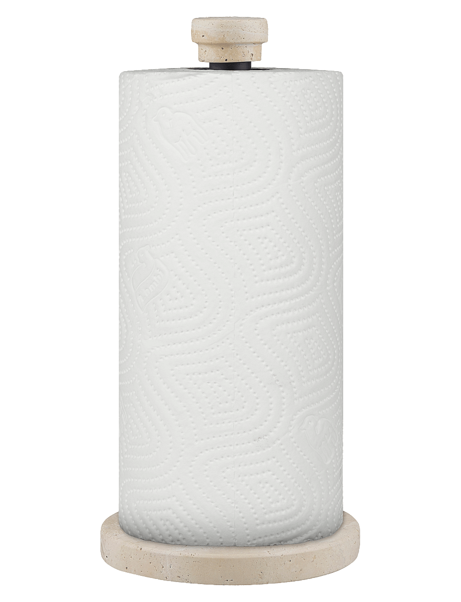 Mette Ditmer - TRAVERTINE kitchen roll holder - küchenrollenhalter - linen - 2