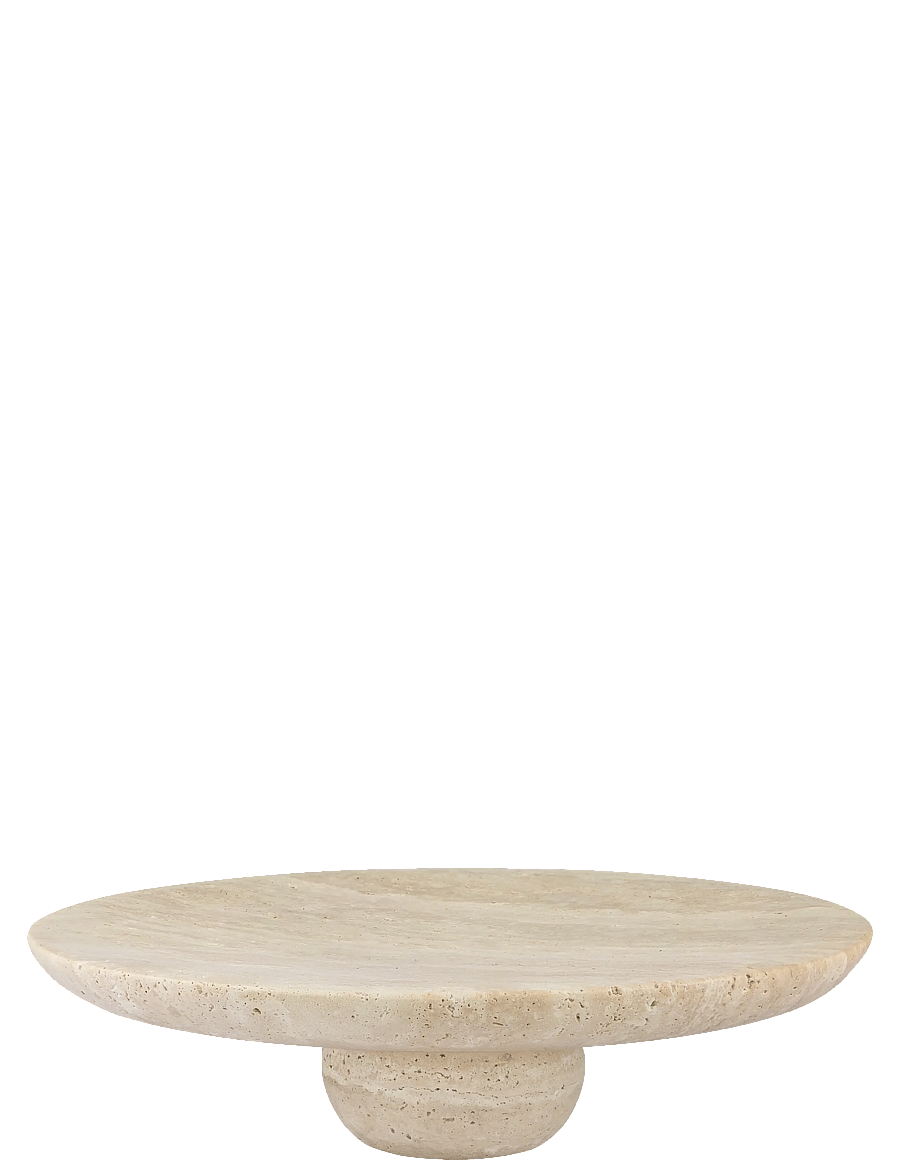 Mette Ditmer - TRAVERTINE pedestal - dekoratīvās paplātes - linen - 1