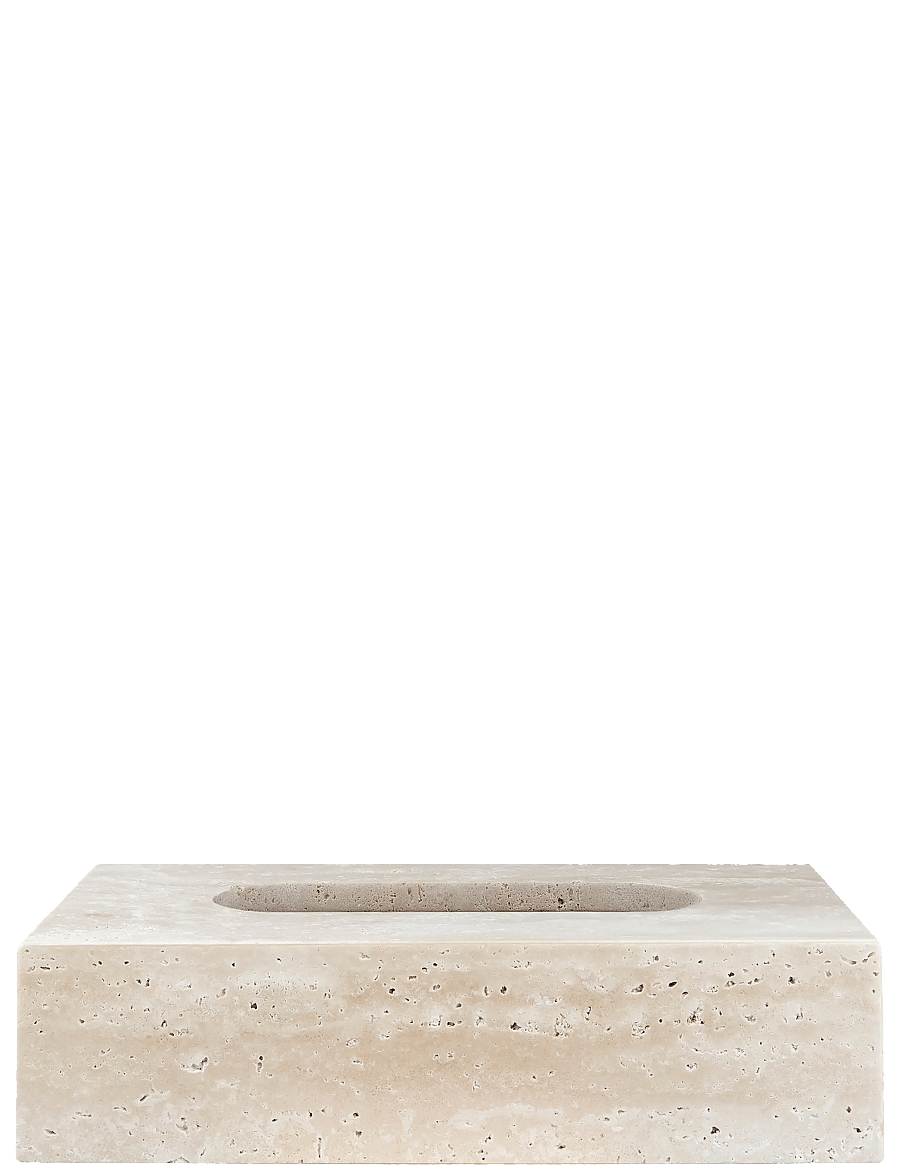 Mette Ditmer - TRAVERTINE tissue cover - serviettenringe- & halter - linen - 1