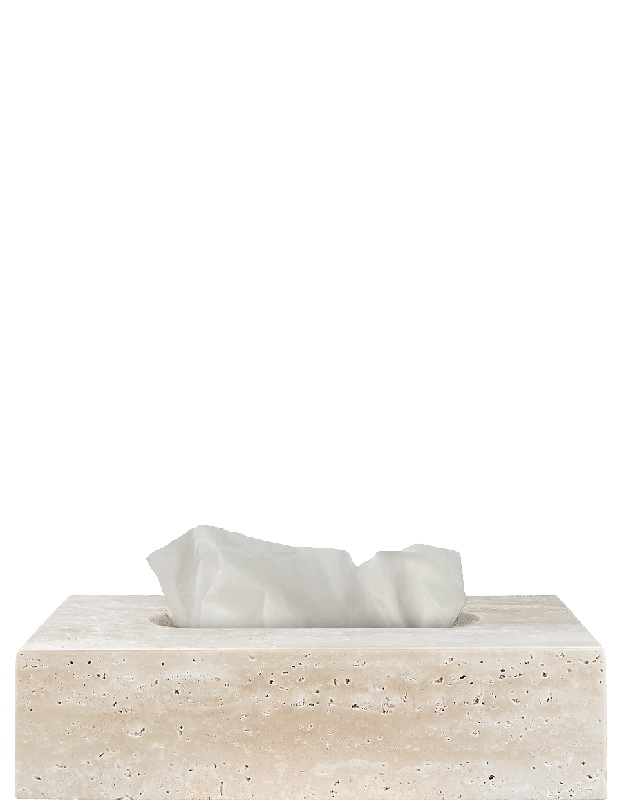 Mette Ditmer - TRAVERTINE tissue cover - serviettenringe- & halter - linen - 2