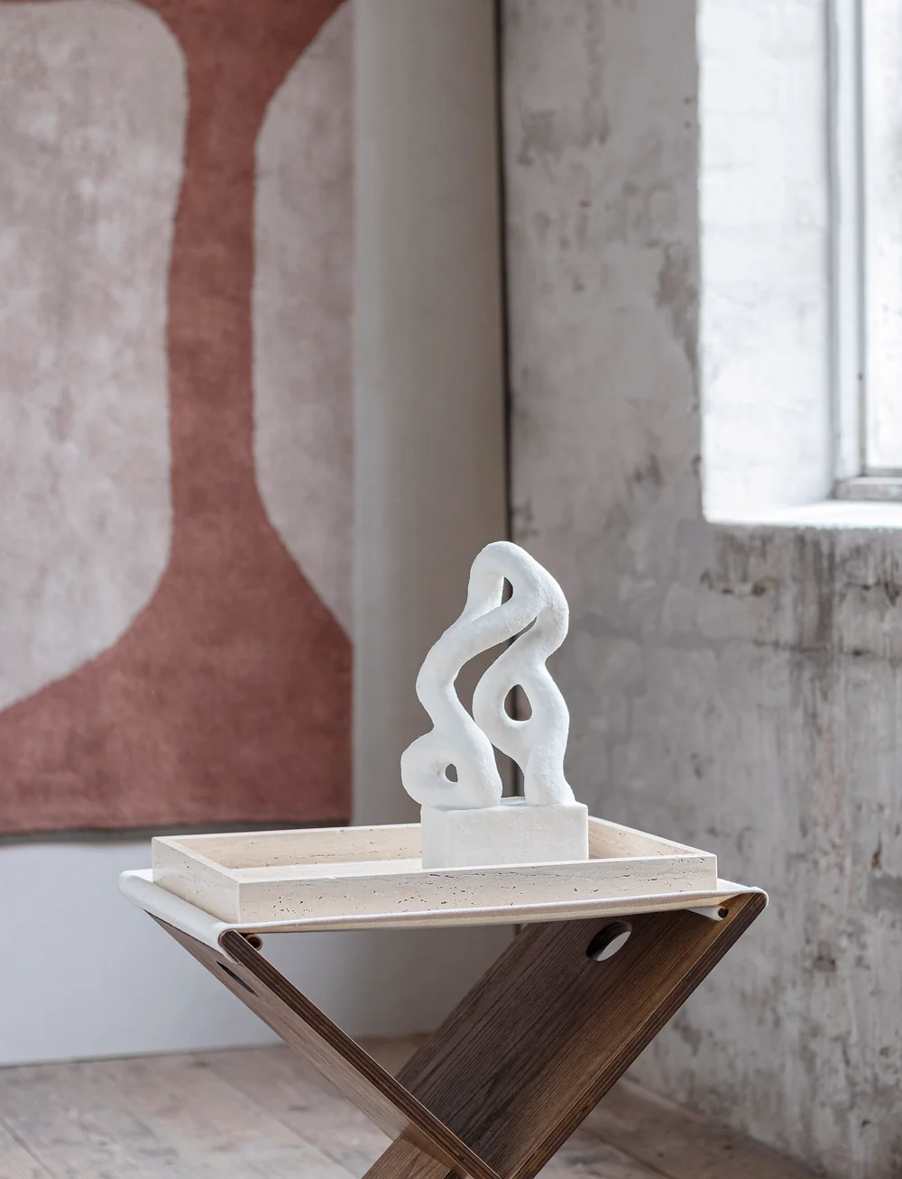 Mette Ditmer - TRAVERTINE tray - dekoschalen - linen - 2