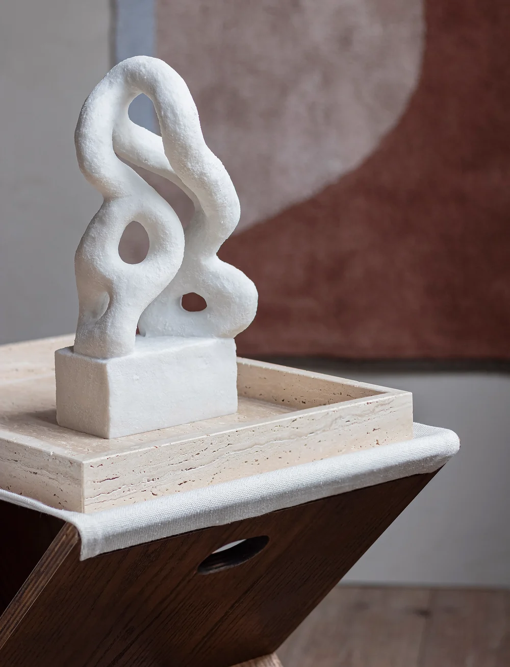 Mette Ditmer - TRAVERTINE tray - dekoschalen - linen - 3