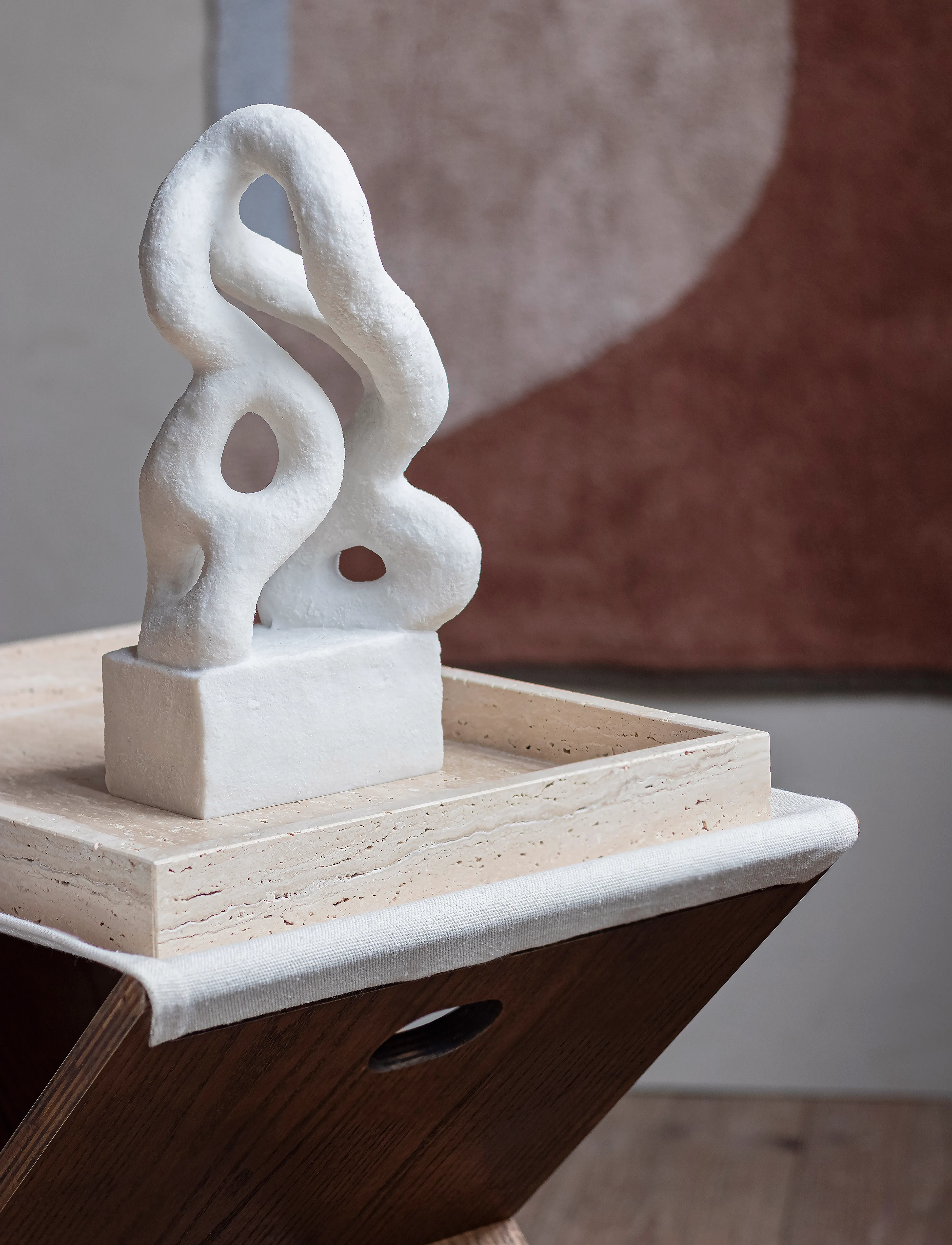 Mette Ditmer - TRAVERTINE tray - dekoschalen - linen - 3