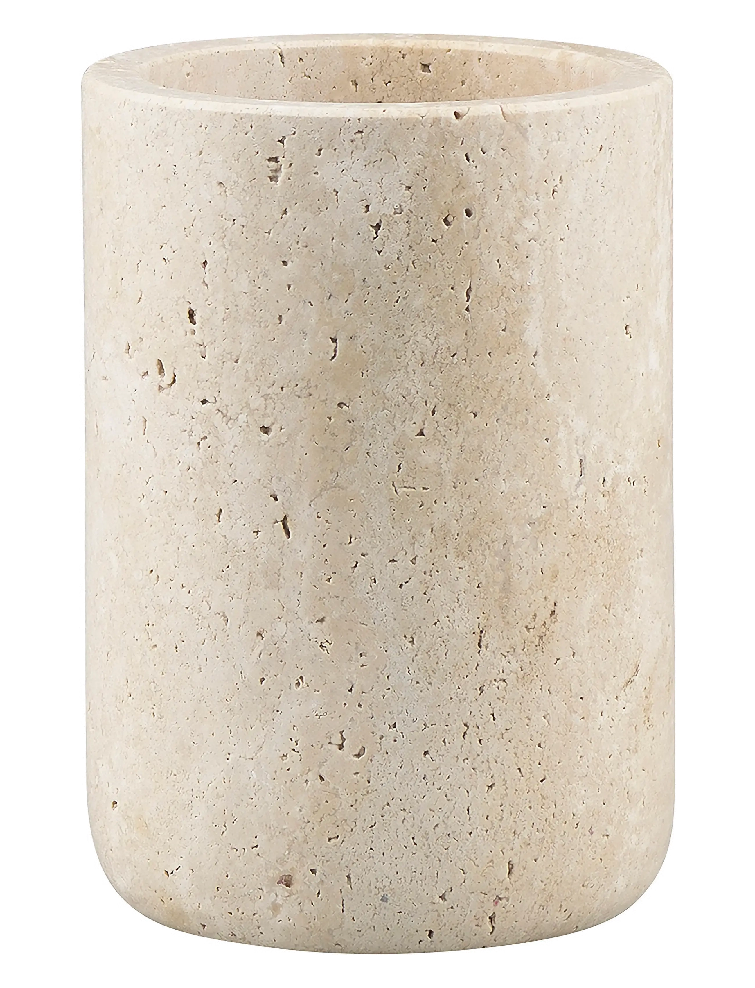 Mette Ditmer - TRAVERTINE toothbrush holder - linen - 1