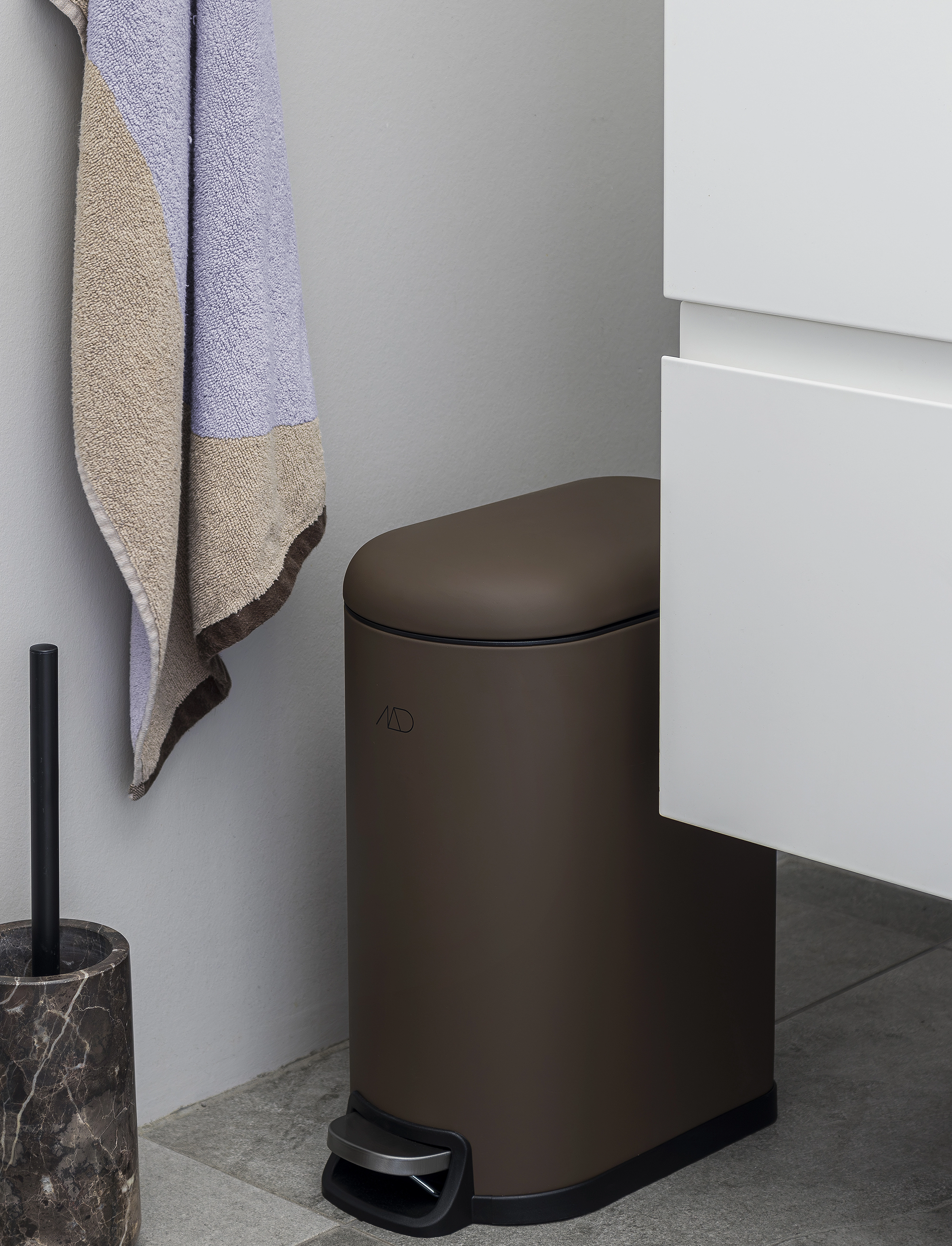 Mette Ditmer Walther Pedal Bin, 10 L., L, Storage, Braun - Paper Bins, Homeware