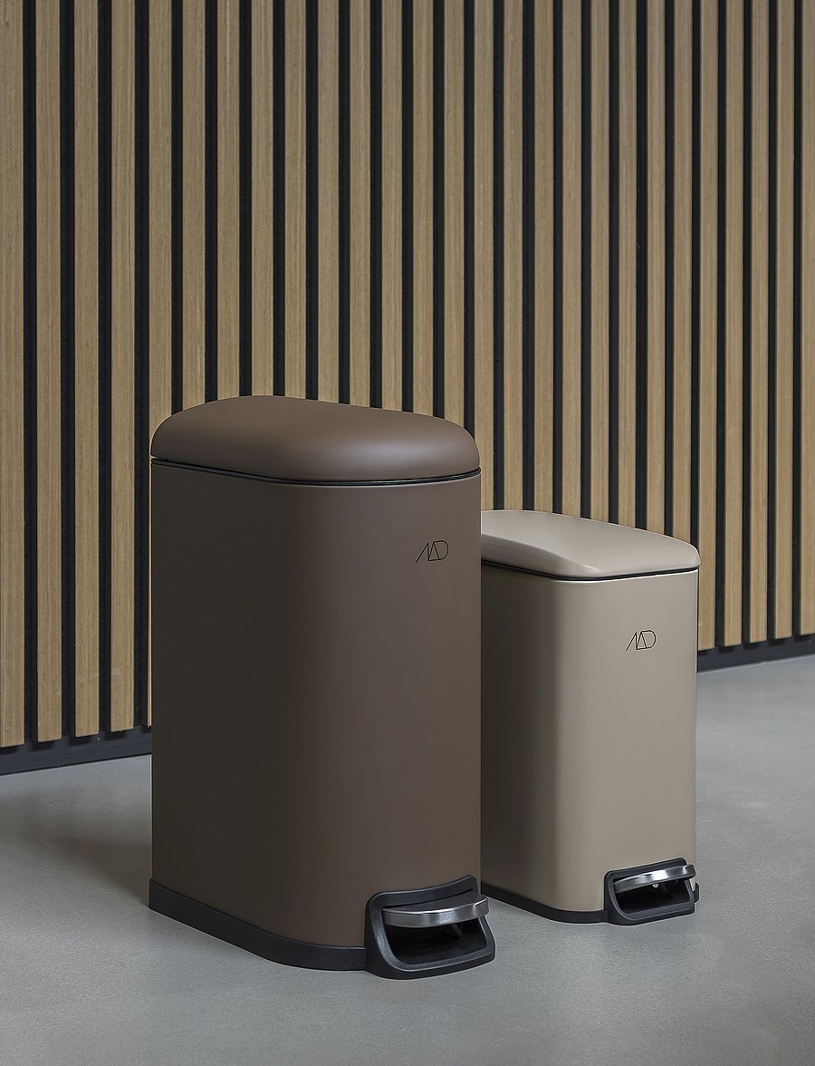 Mette Ditmer - WALTHER pedal bin, 10 l. - papierkörbe - brown - 2