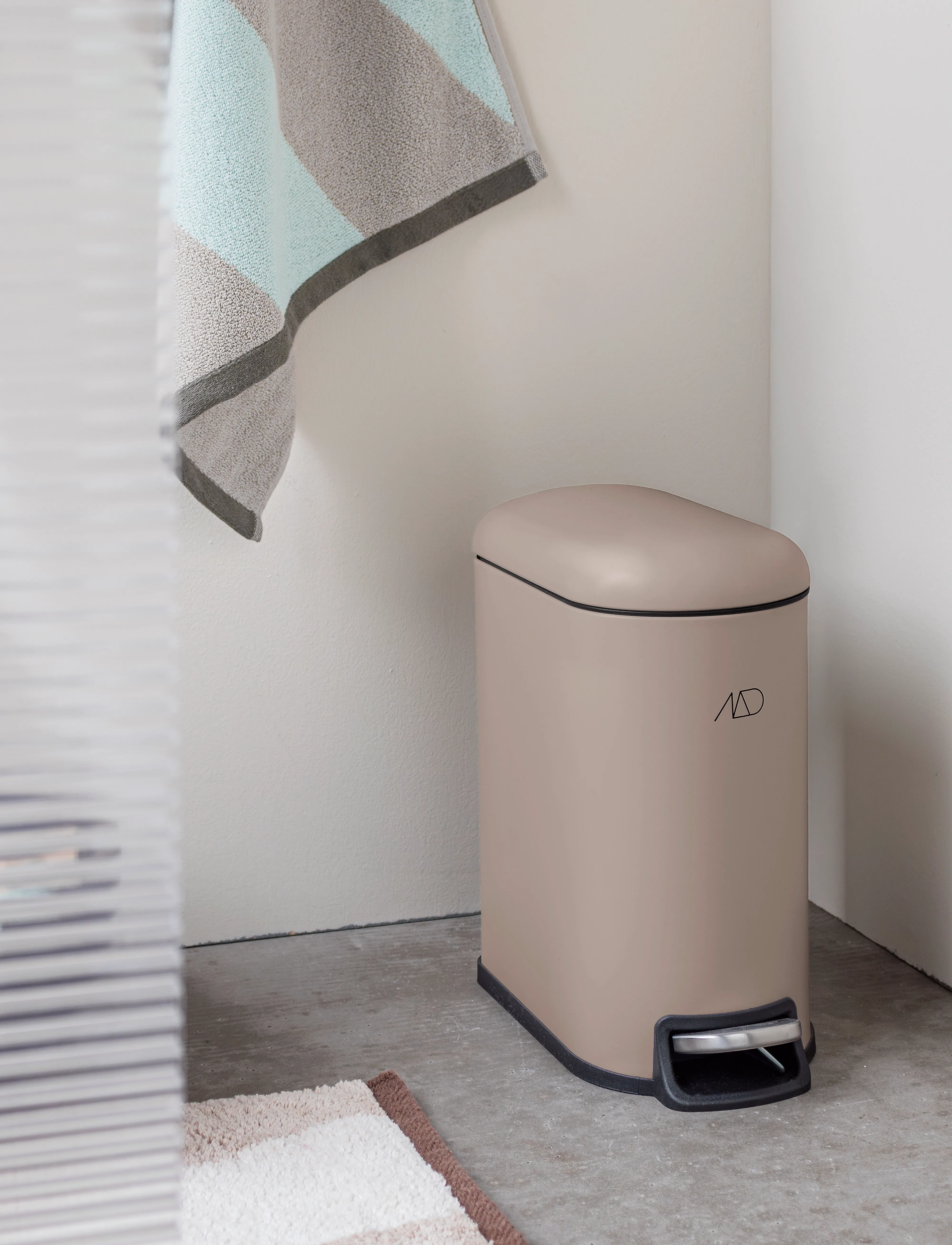 Mette Ditmer Mini-Walther Pedal Bin, 5 L, Storage, Beige - Paper Bins, Homeware