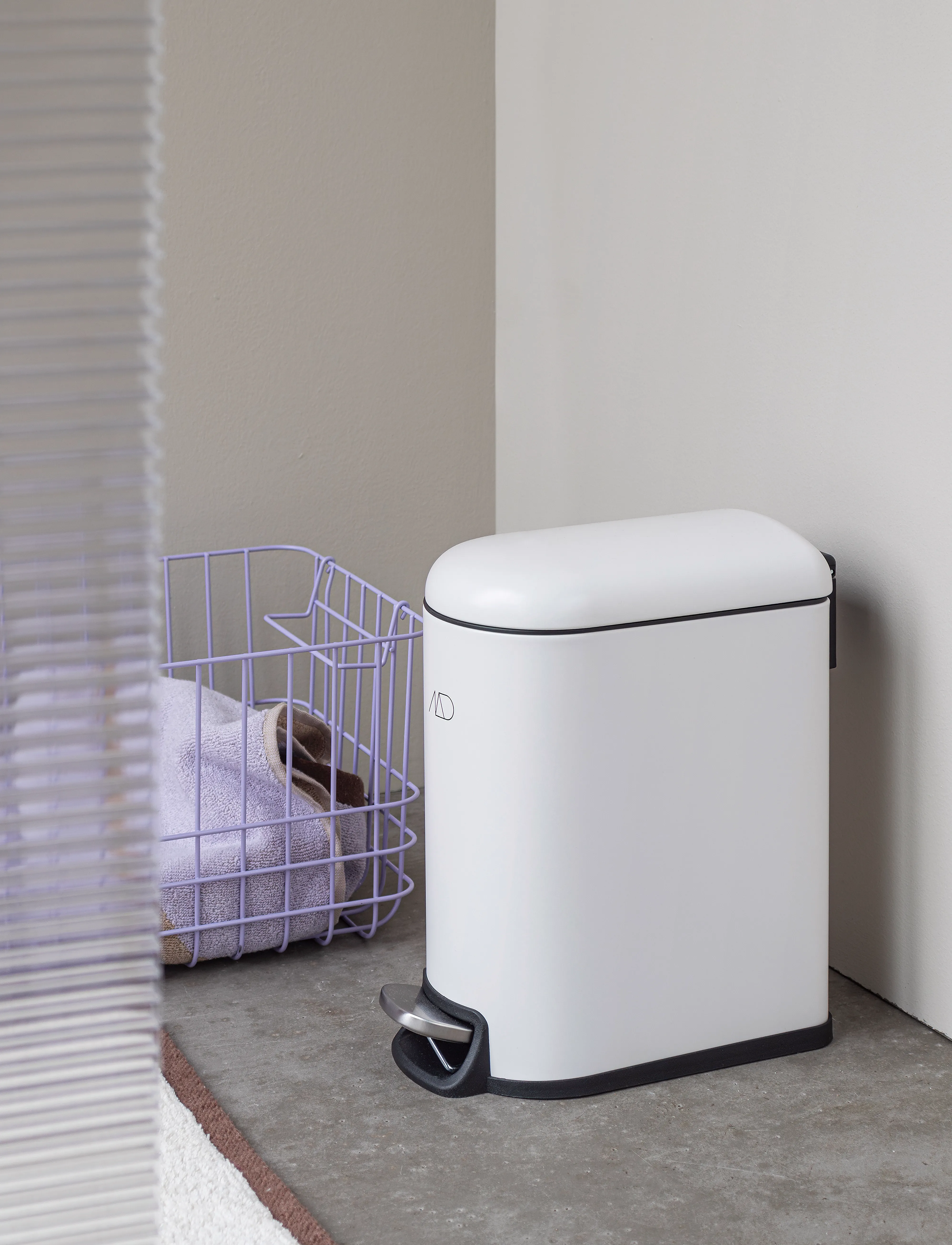 Mette Ditmer Mini-Walther Pedal Bin, 5 L, Storage, Creme - Paper Bins, Homeware