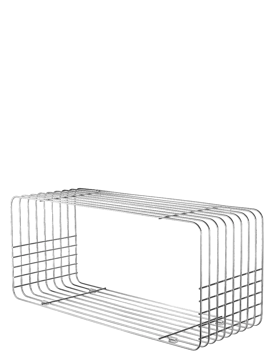 Mette Ditmer - WIRE rack - schuhregale und tabletts - chrome - 1