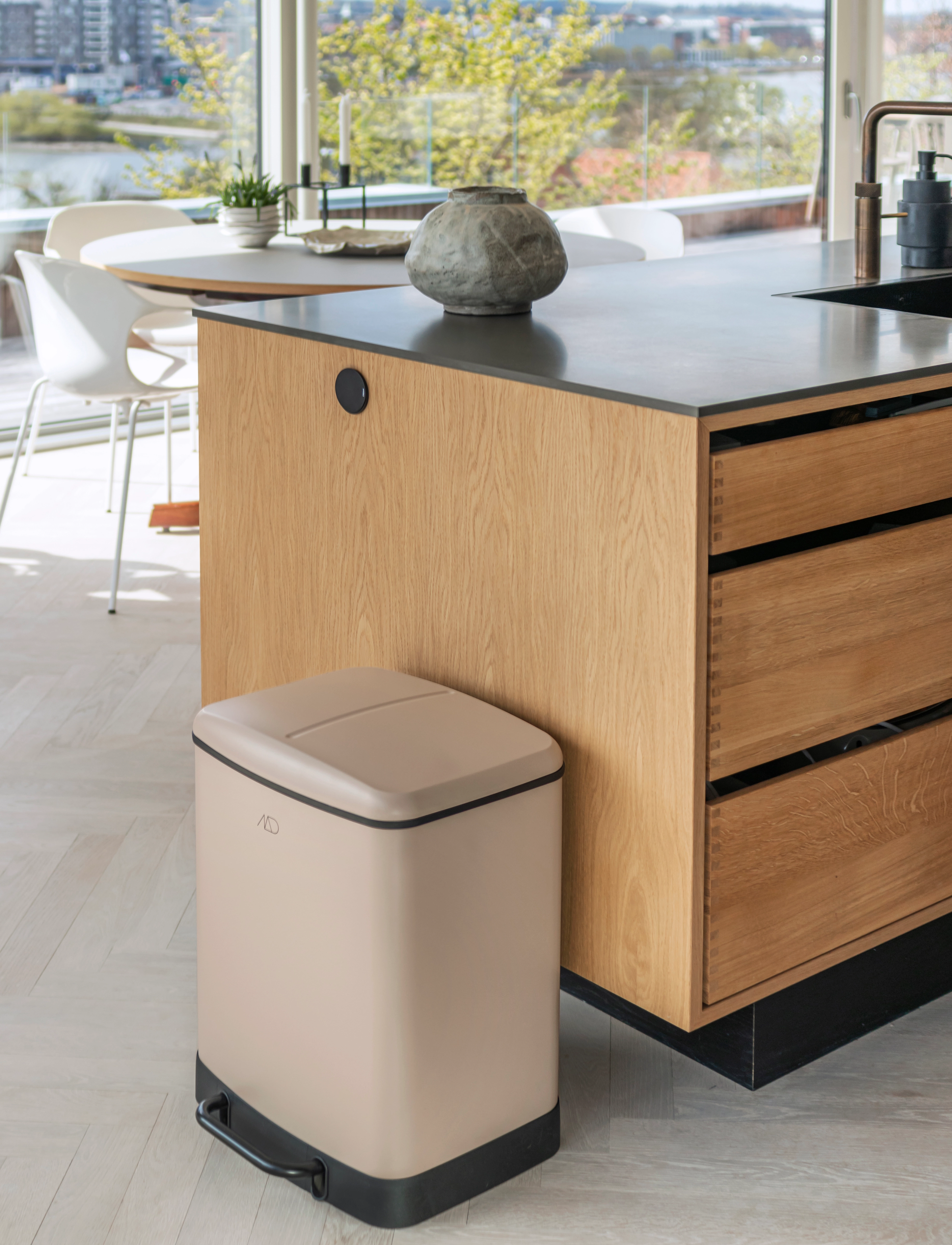 Mette Ditmer Wonda Recycle Bin, One Size, Storage, Beige - Paper Bins, Homeware