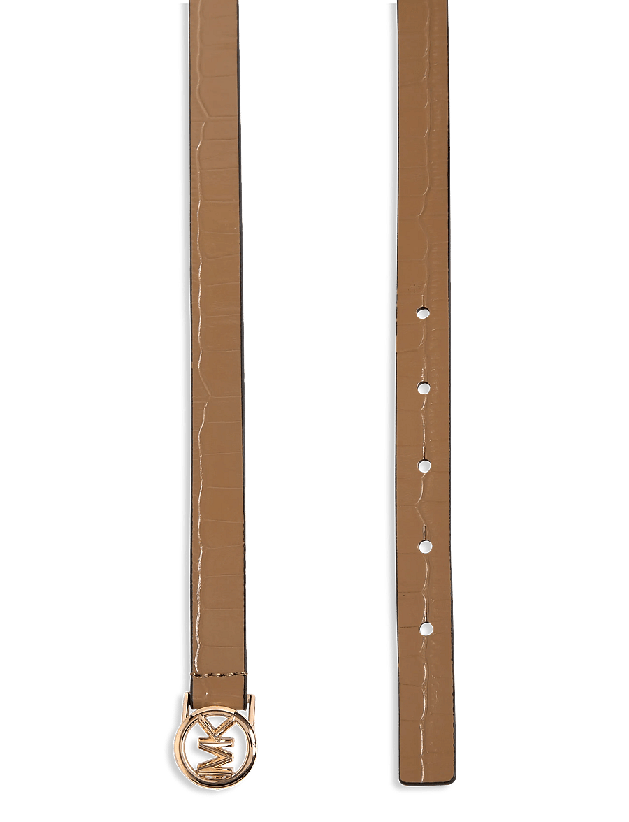 Michael Kors Accessories - MICHAEL KORS 18MM LOGO SKINNY BELT - läderskärp - husk - 1