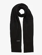 Empire wide rib scarf - BLACK