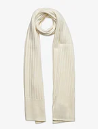 Empire wide rib scarf - CREAM