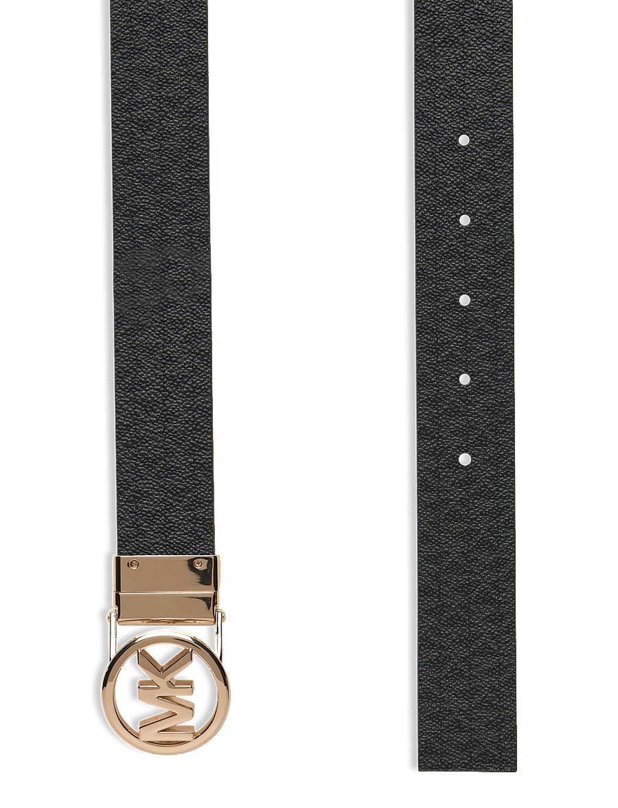 Michael Kors Accessories - 32mm Rev MK logo bkl logo to logo - vabaajavööd - brown rev to black/gold hw - 3