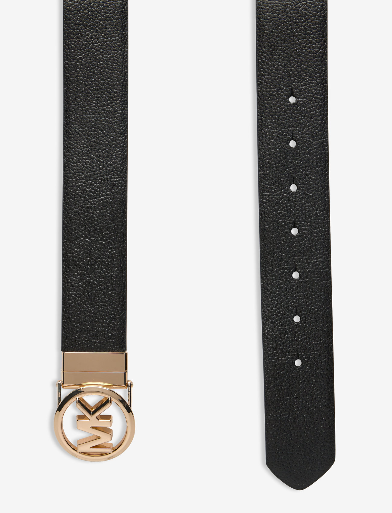 Michael Kors Accessories - Reversible pebble belt - casual bælter - black rev. to luggage/gold hw - 1