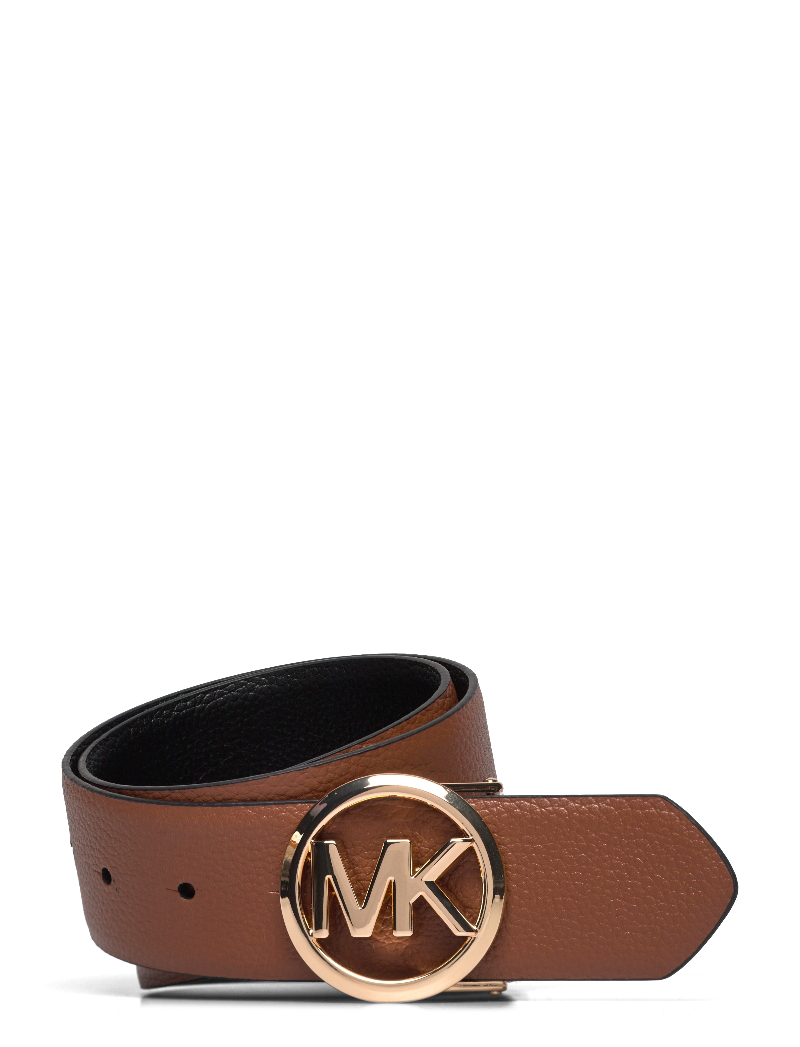Michael Kors Accessories - Reversible pebble belt - odiniai diržai - black rev. to luggage/gold hw - 2