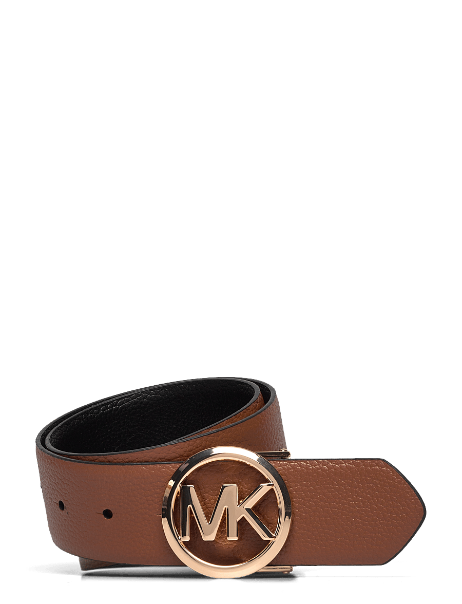 Michael Kors Accessories - Reversible pebble belt - läderskärp - black rev. to luggage/gold hw - 2