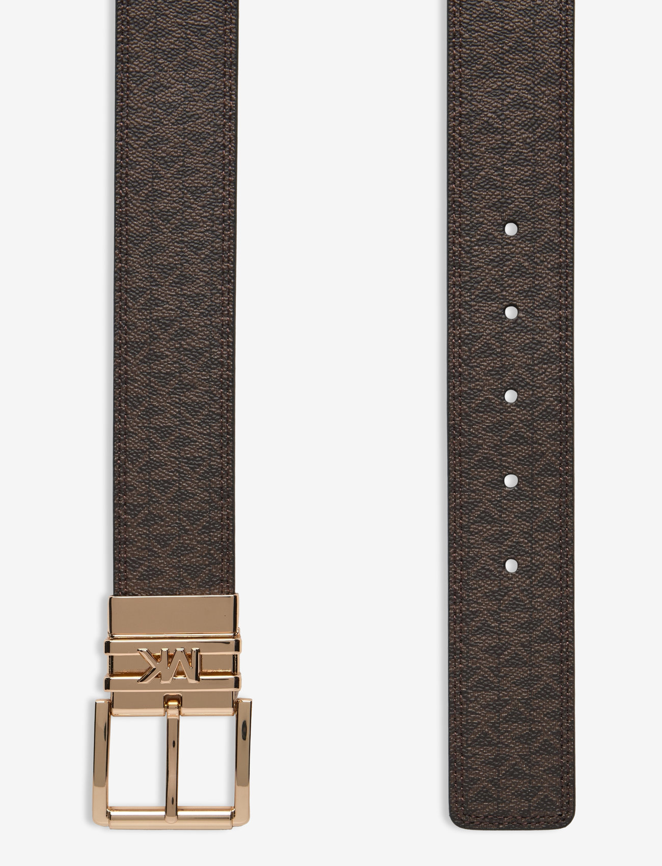 Michael Kors Accessories - 38mm Logo reversible belt - leather belts - brown logo rev. to luggage/gold hw - 1
