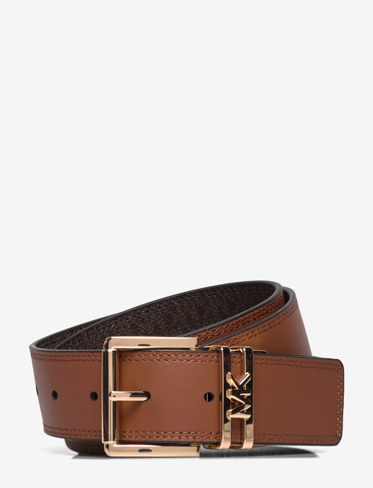 Michael Kors Accessories - 38mm Logo reversible belt - leather belts - brown logo rev. to luggage/gold hw - 2