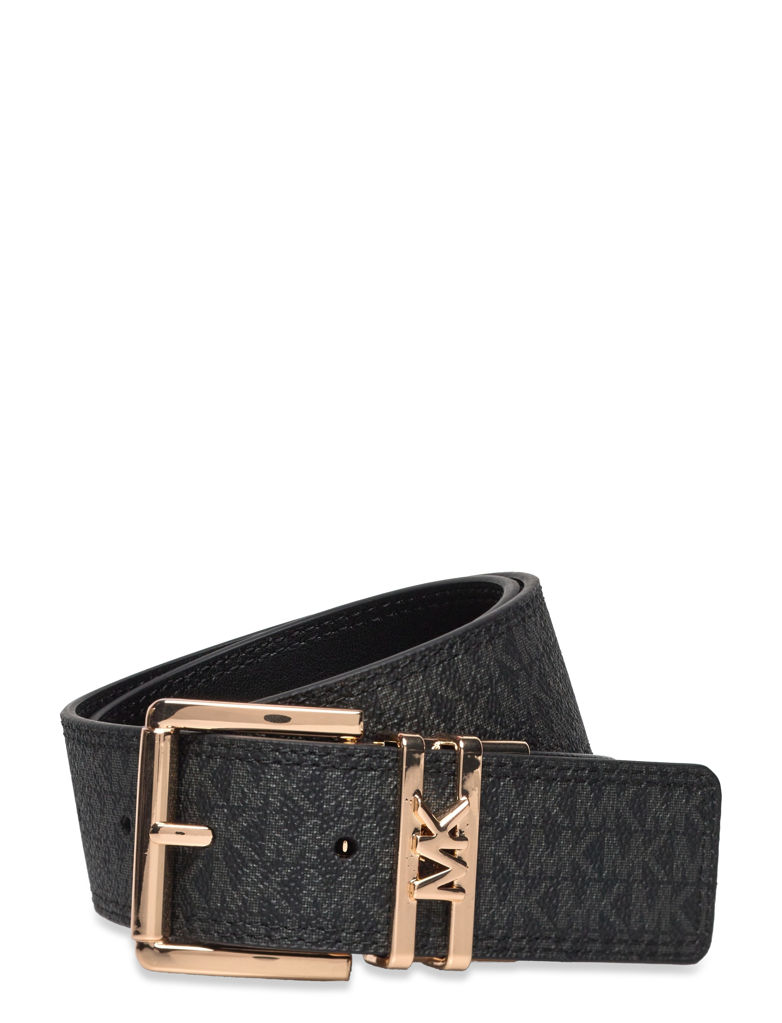 Michael Kors Accessories 38mm Logo reversible belt - Vööd - BLACK LOGO REV. TO BLACK/GOLD HW / black
