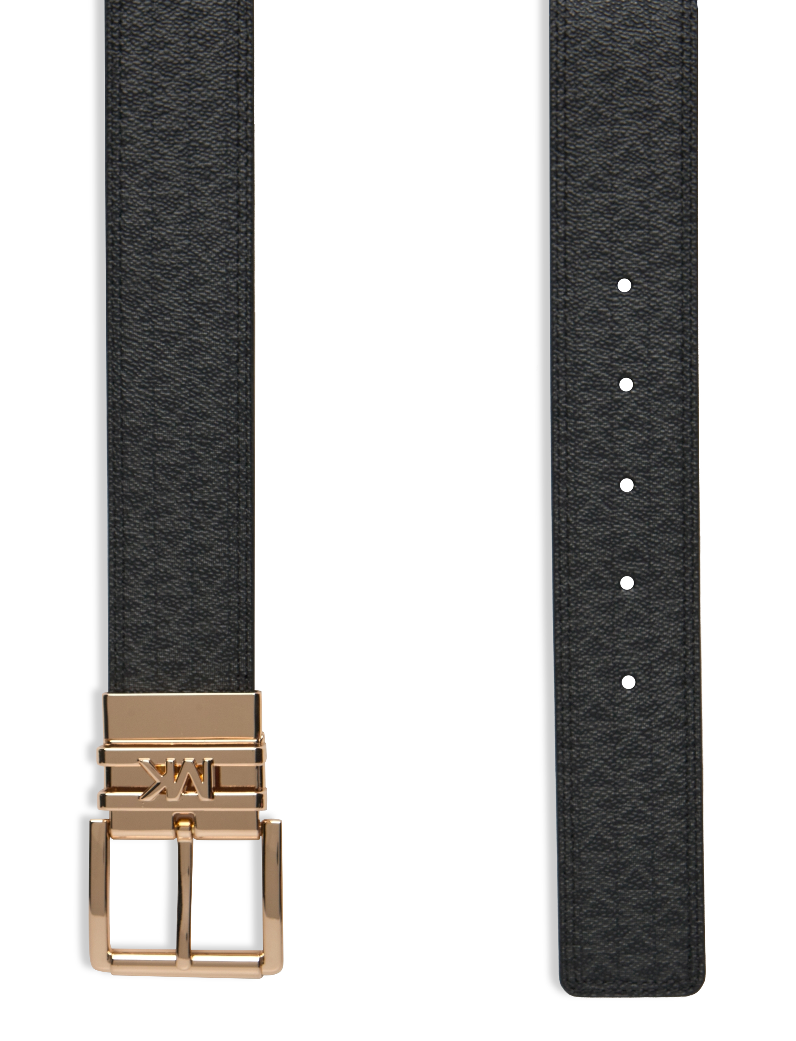 Michael Kors Accessories - 38mm Logo reversible belt - leather belts - black logo rev. to black/gold hw - 1