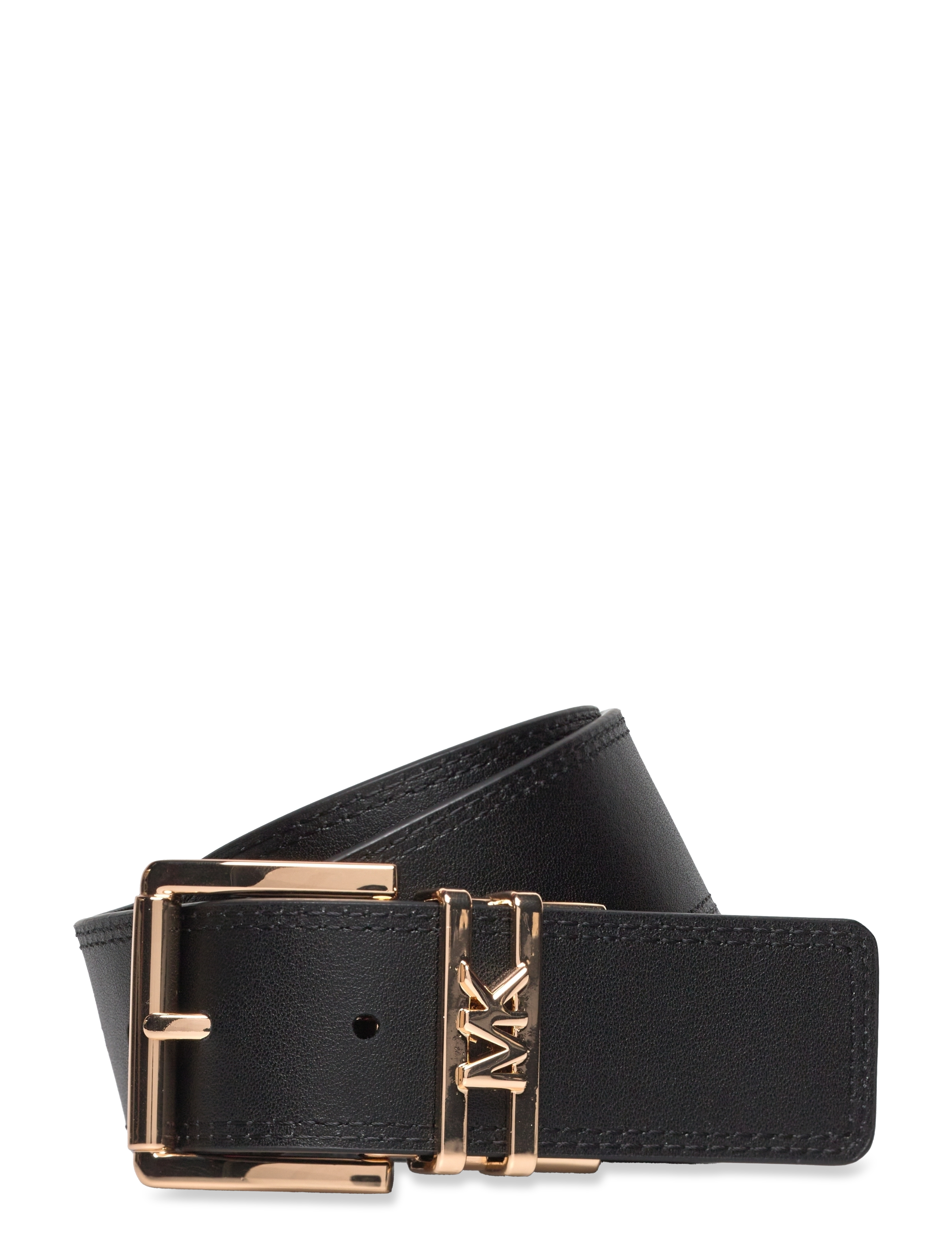 Michael Kors Accessories - 38mm Logo reversible belt - leather belts - black logo rev. to black/gold hw - 2