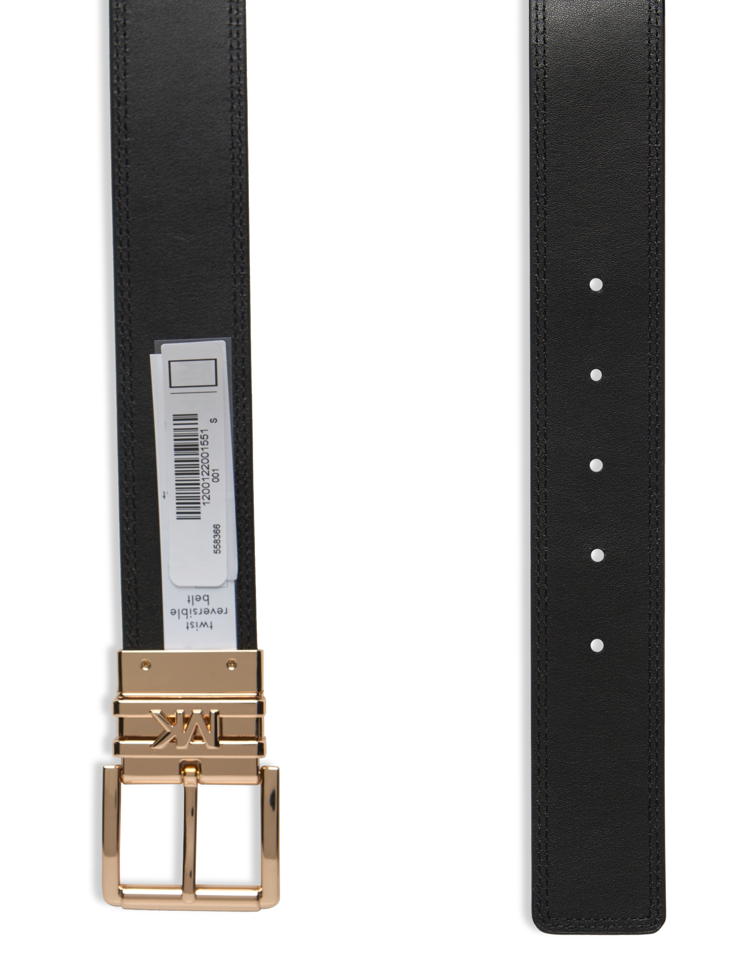 Michael Kors Accessories - 38mm Logo reversible belt - leather belts - black logo rev. to black/gold hw - 3