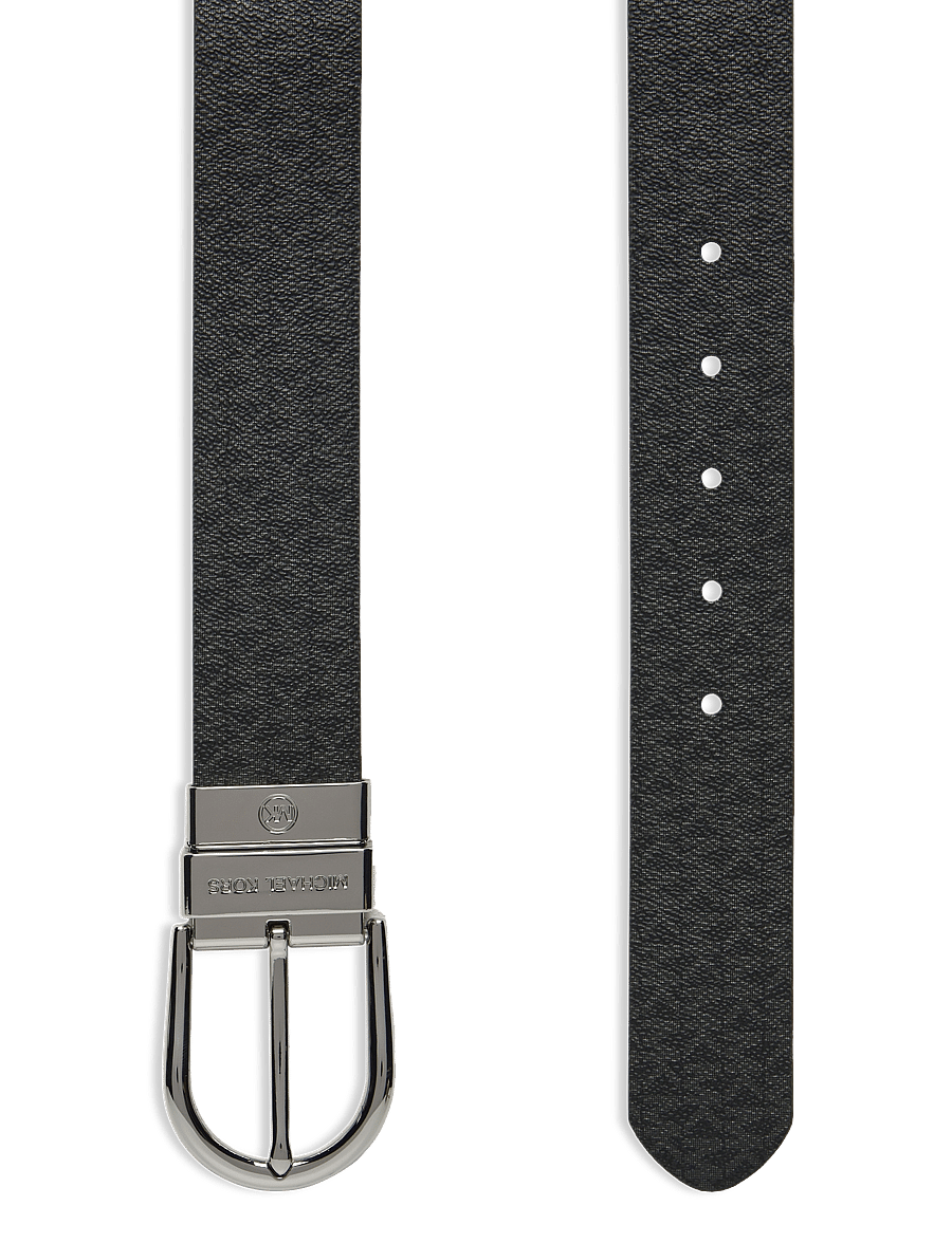 Michael Kors Accessories - 38mm Reversible belt - læderbælter - black rev. to black/silver - 1