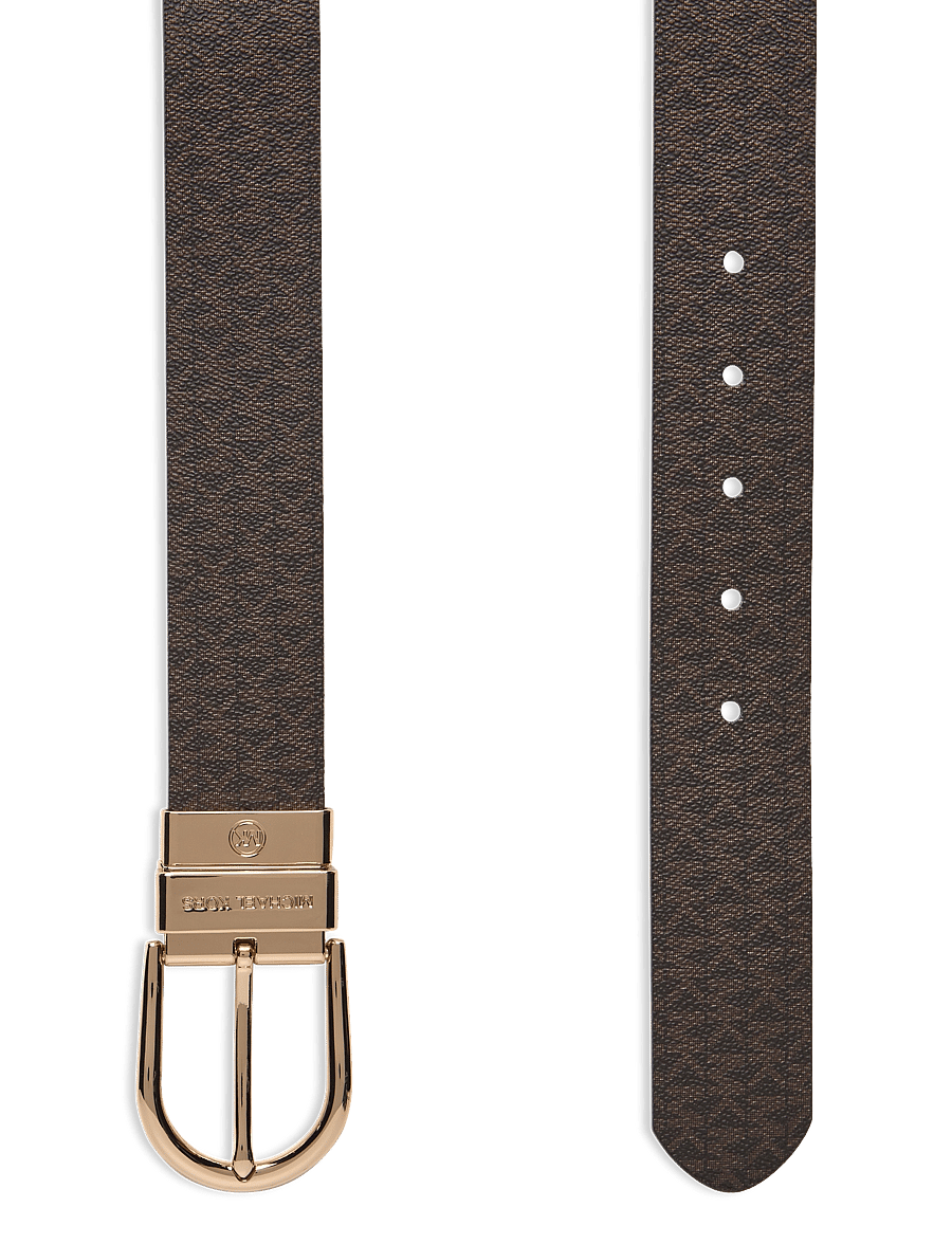 Michael Kors Accessories - 38mm Reversible belt - læderbælter - brown rev. to chocolate/gold - 1