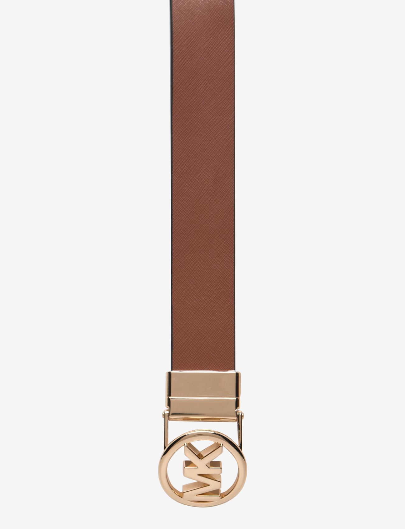 Michael Kors Accessories - 32mm Reversible saffiano belt - læderbælter - luggage rev. to brown logo/gold - 1