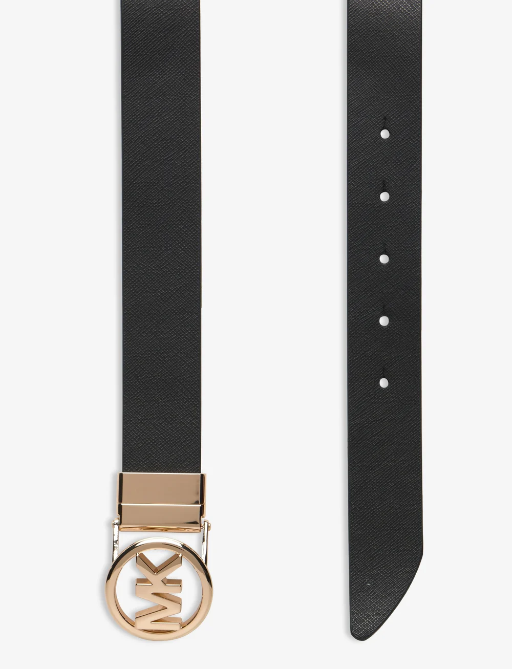 Michael Kors Accessories - 32mm Reversible saffiano belt - igapäevased vööd - black rev. to black logo/gold - 1