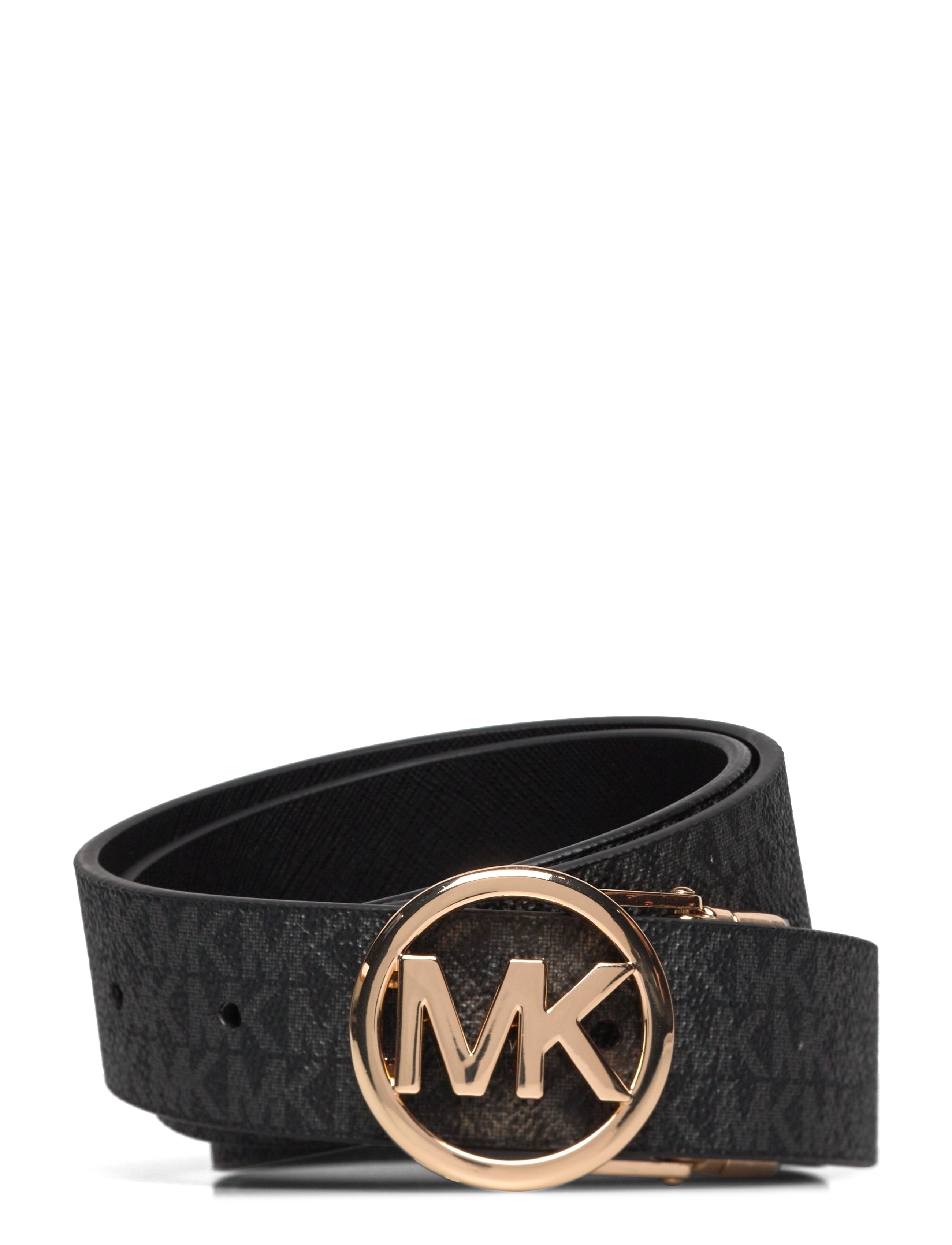 Michael Kors Accessories - 32mm Reversible saffiano belt - læderbælter - black rev. to black logo/gold - 2