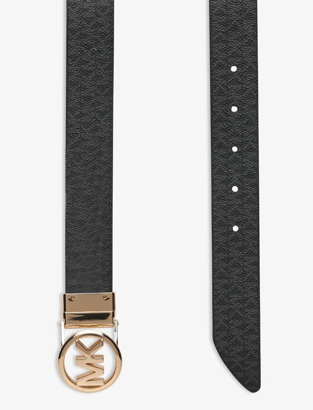 Michael Kors Accessories - 32mm Reversible saffiano belt - igapäevased vööd - black rev. to black logo/gold - 3