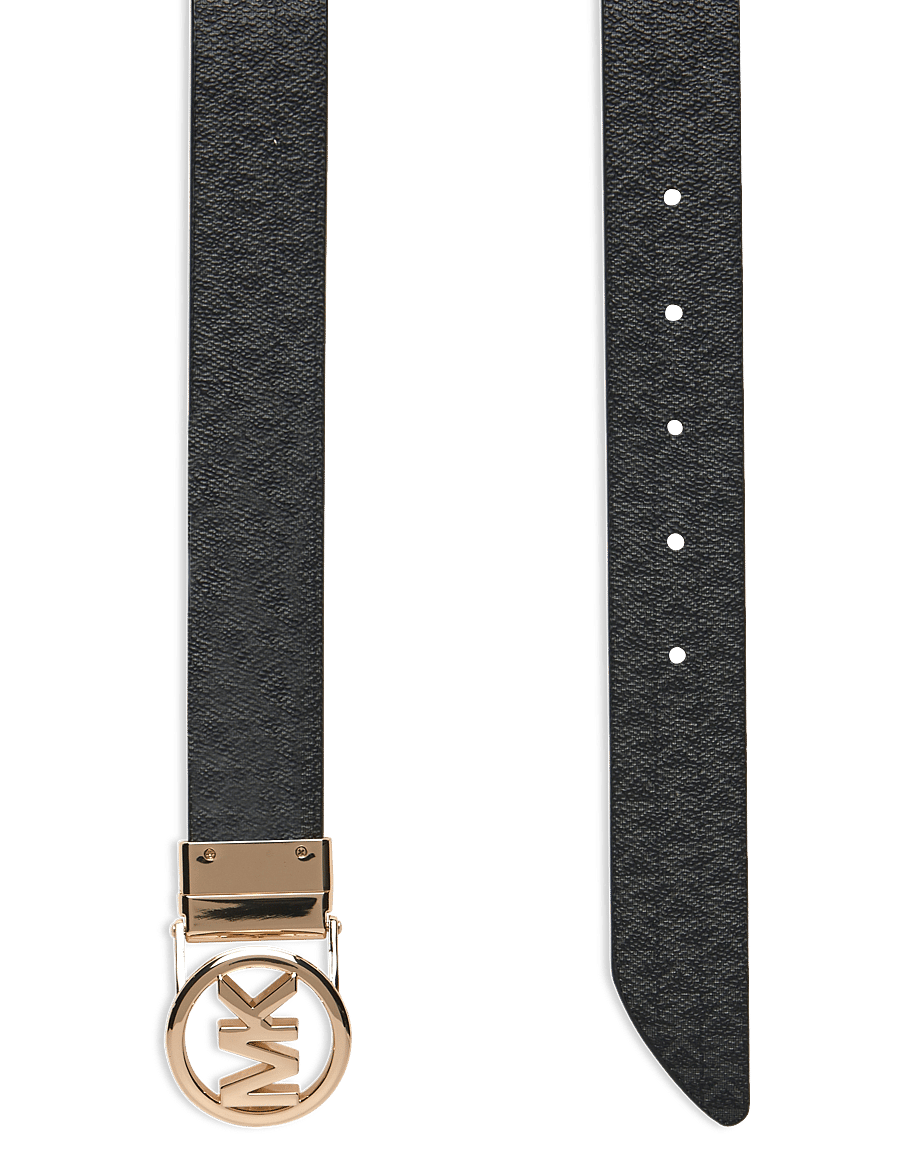 Michael Kors Accessories - 32mm Reversible saffiano belt - leðurbelti - black rev. to black logo/gold - 3