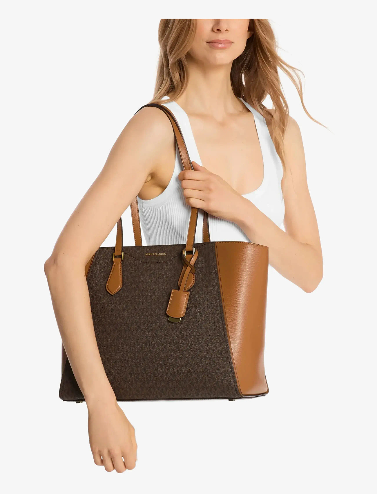 Michael Kors - LG MF TZ TOTE - tote bags - brn/acorn - 3