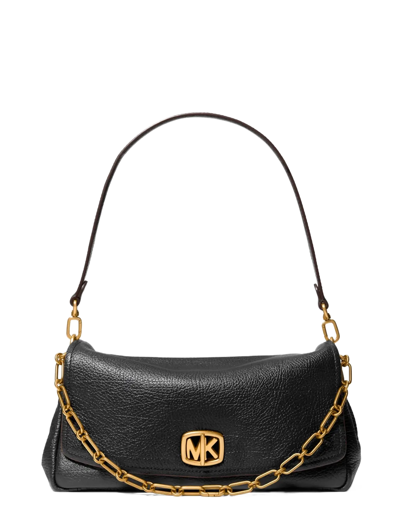 Michael Kors LG TRNLK CNV CHN SHLDR - Bags - BLACK / black
