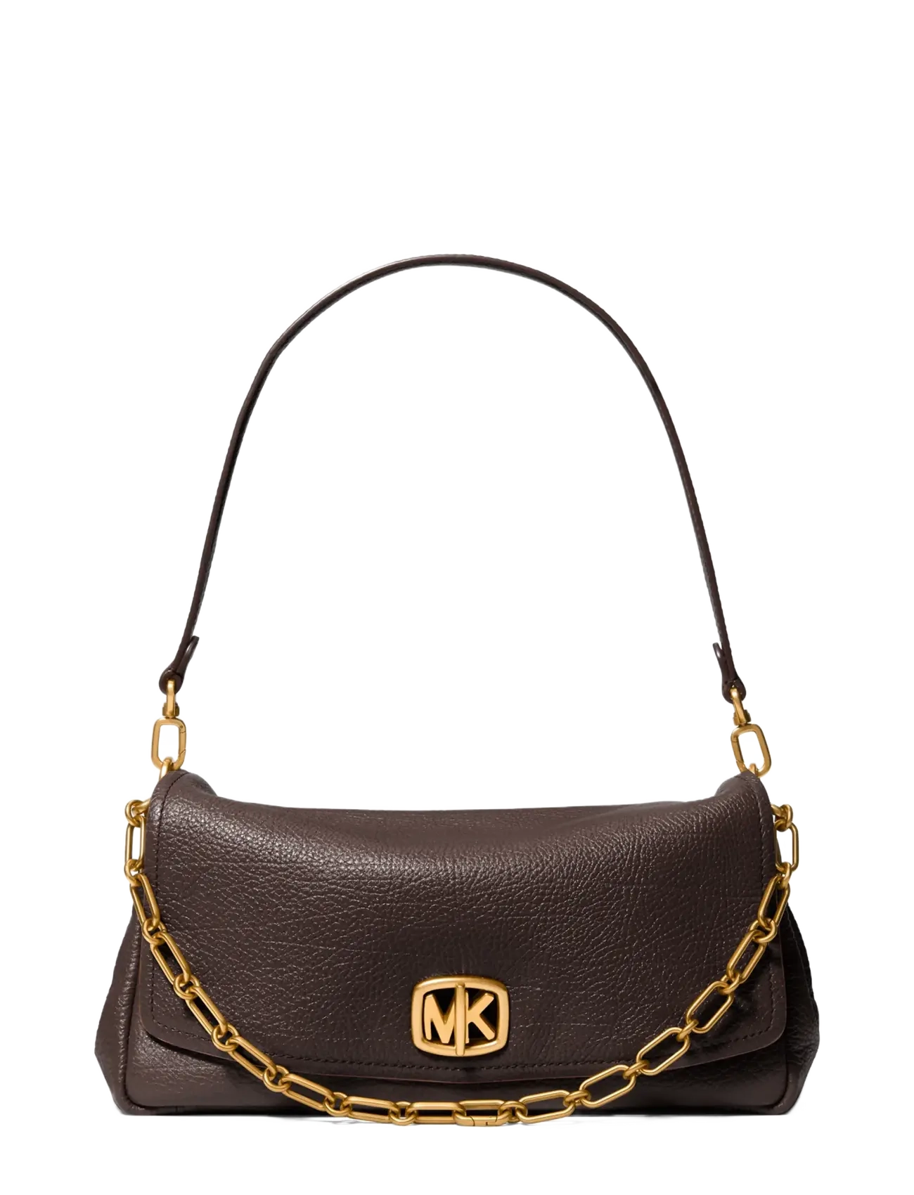 Michael Kors Lg Trnlk Cnv Chn Shldr, Kvinder, Kæde Skuldertaske, Brun, Str: ONE SIZE