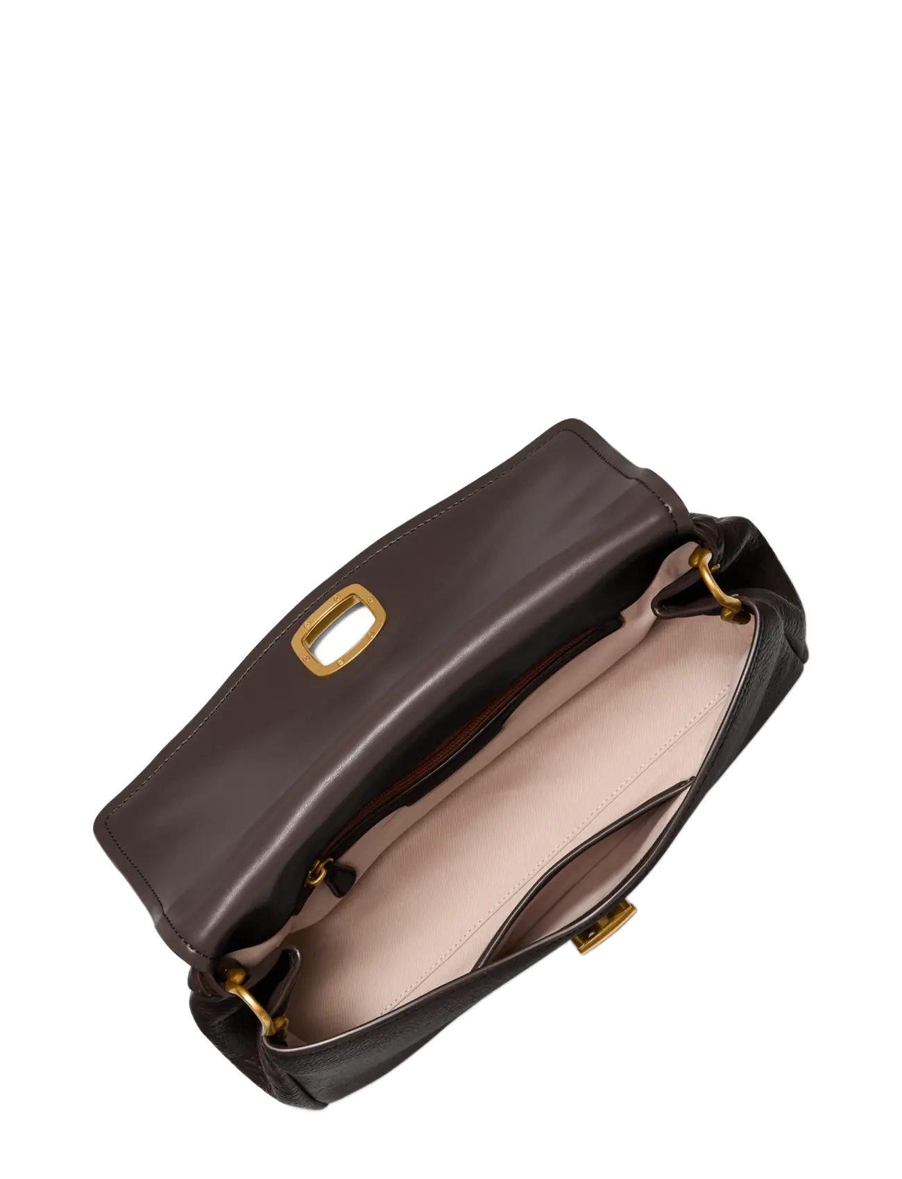 Michael Kors - LG TRNLK CNV CHN SHLDR - igapäevane stiil - chocolate - 2