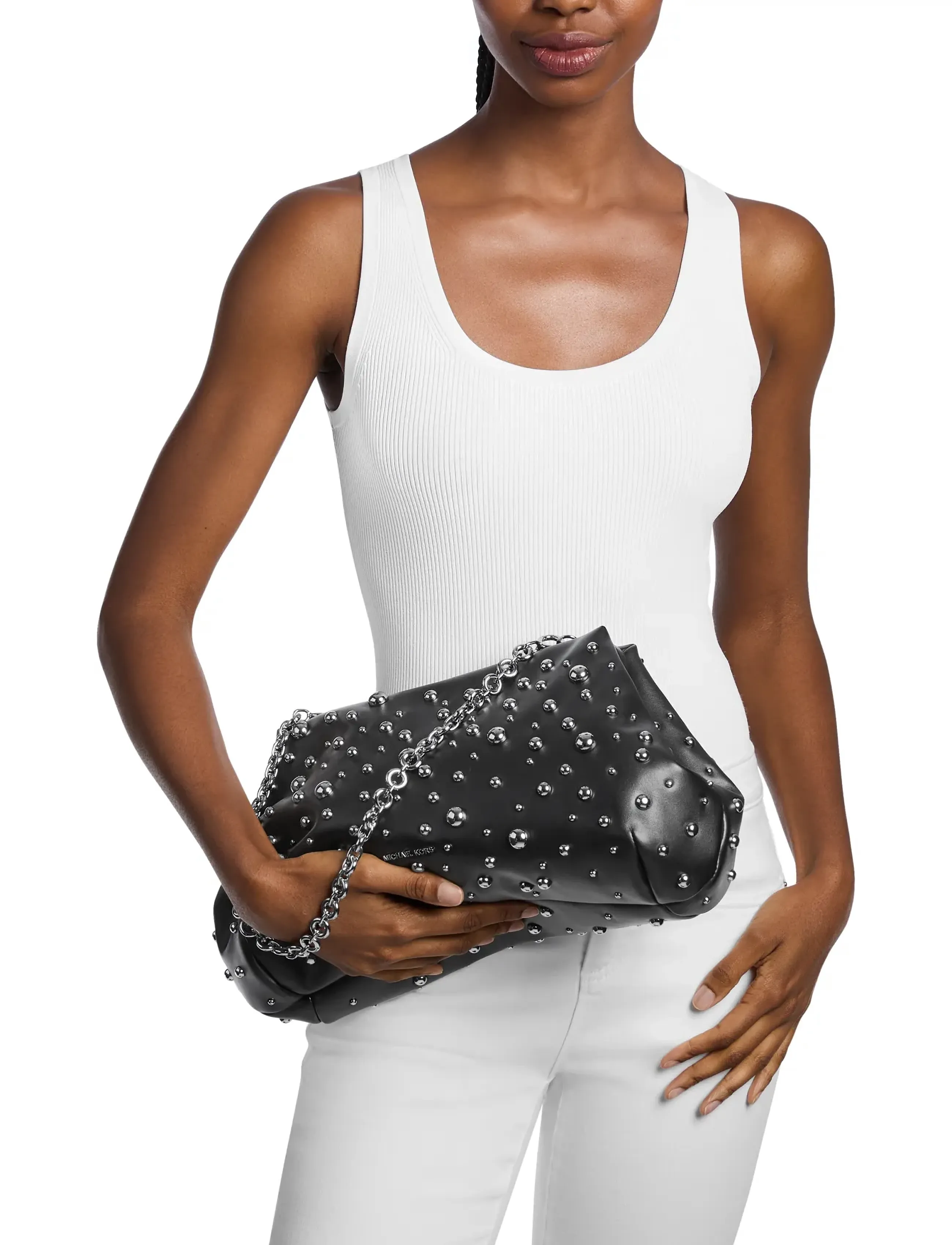 Michael Kors - LG CLOUD FRAME CLUTCH - særlige begivenheder - black - 3