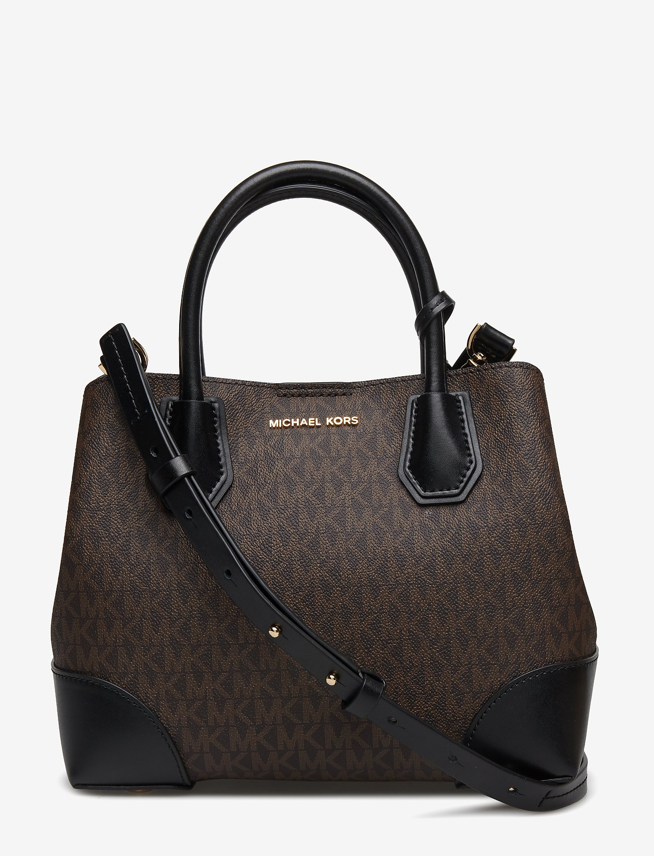 Brown Black Zip Satchel
