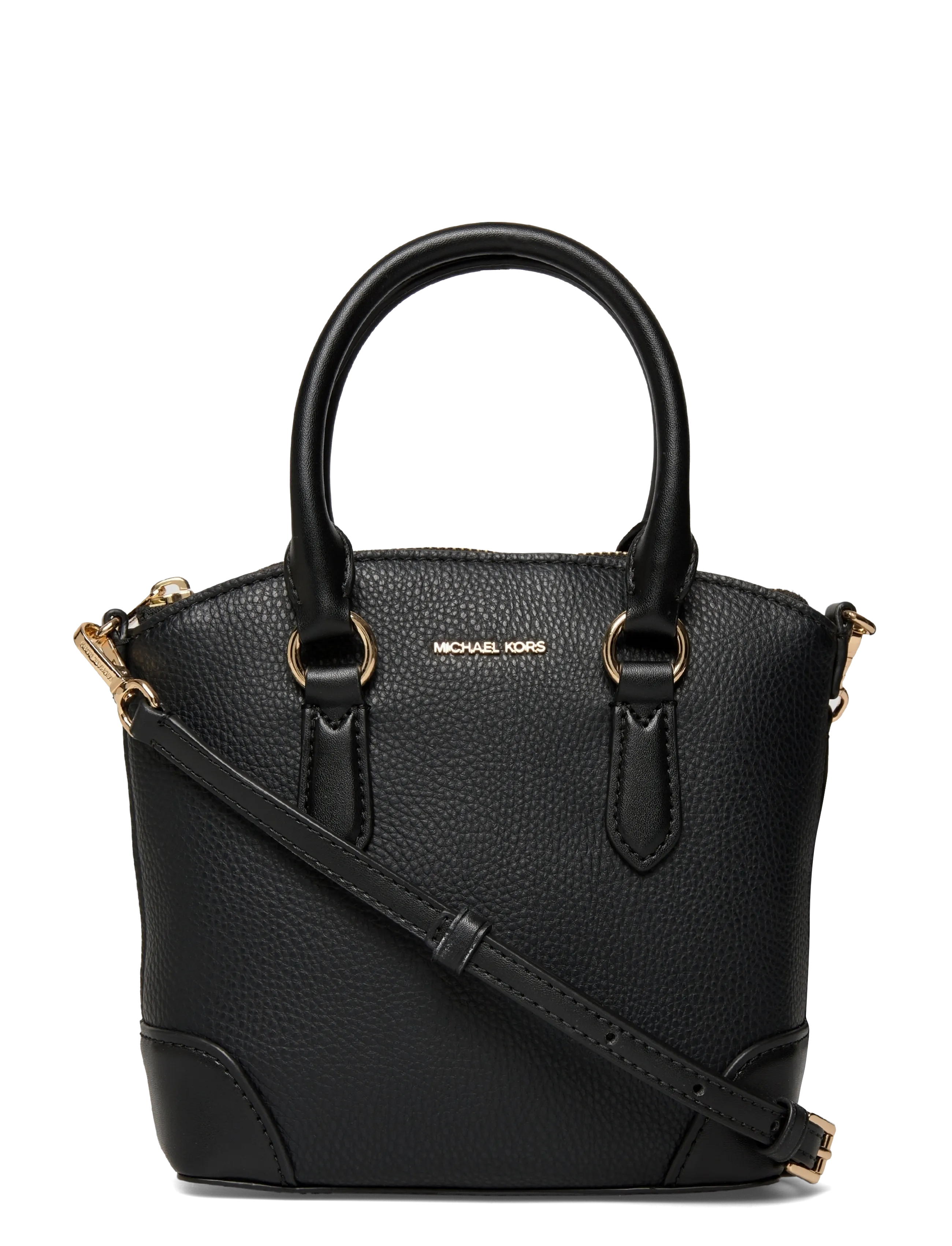 Michael Kors SM NS DOME MSGR - Crossbody Bags - BLACK / black