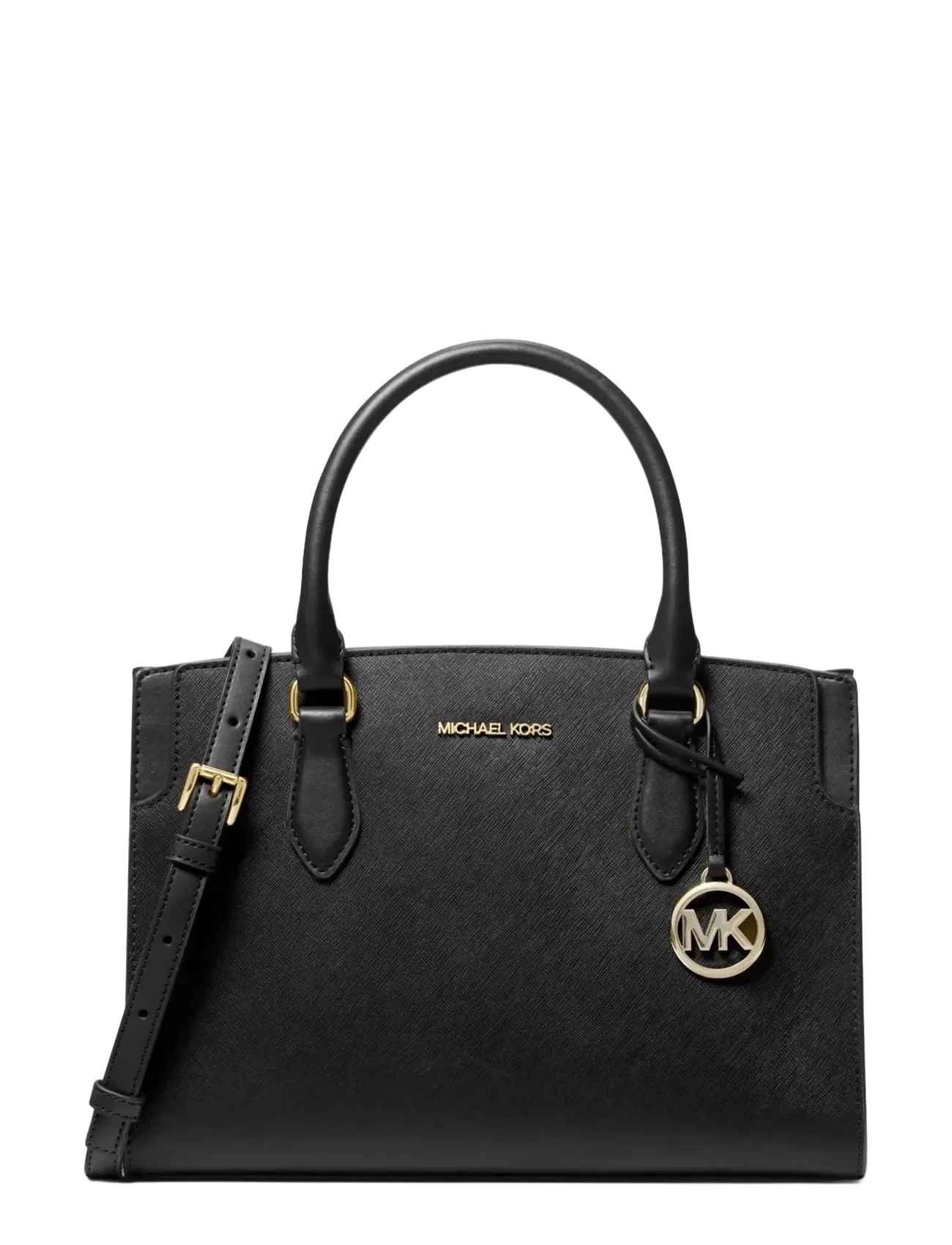 Michael Kors MD SATCHEL - Handväskor - BLACK / black