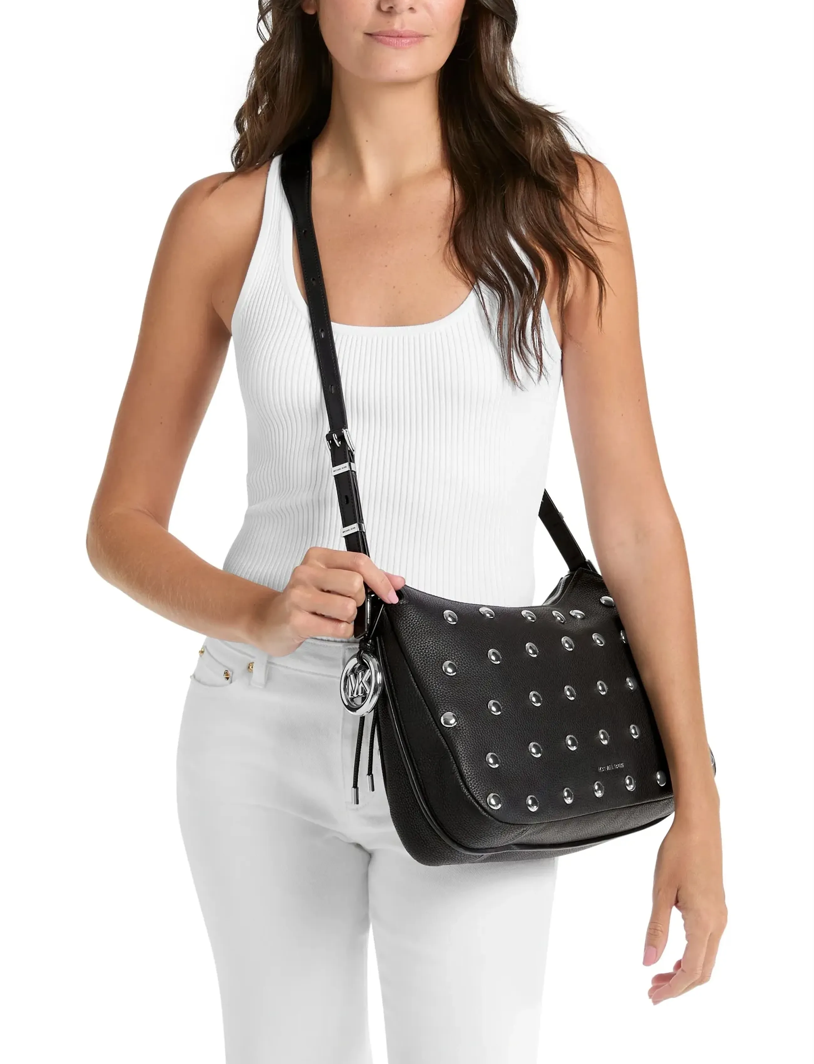 Michael Kors Md Tz Conv Shldr, One Size, Bags, Schwarz - Crossbody Frauen
