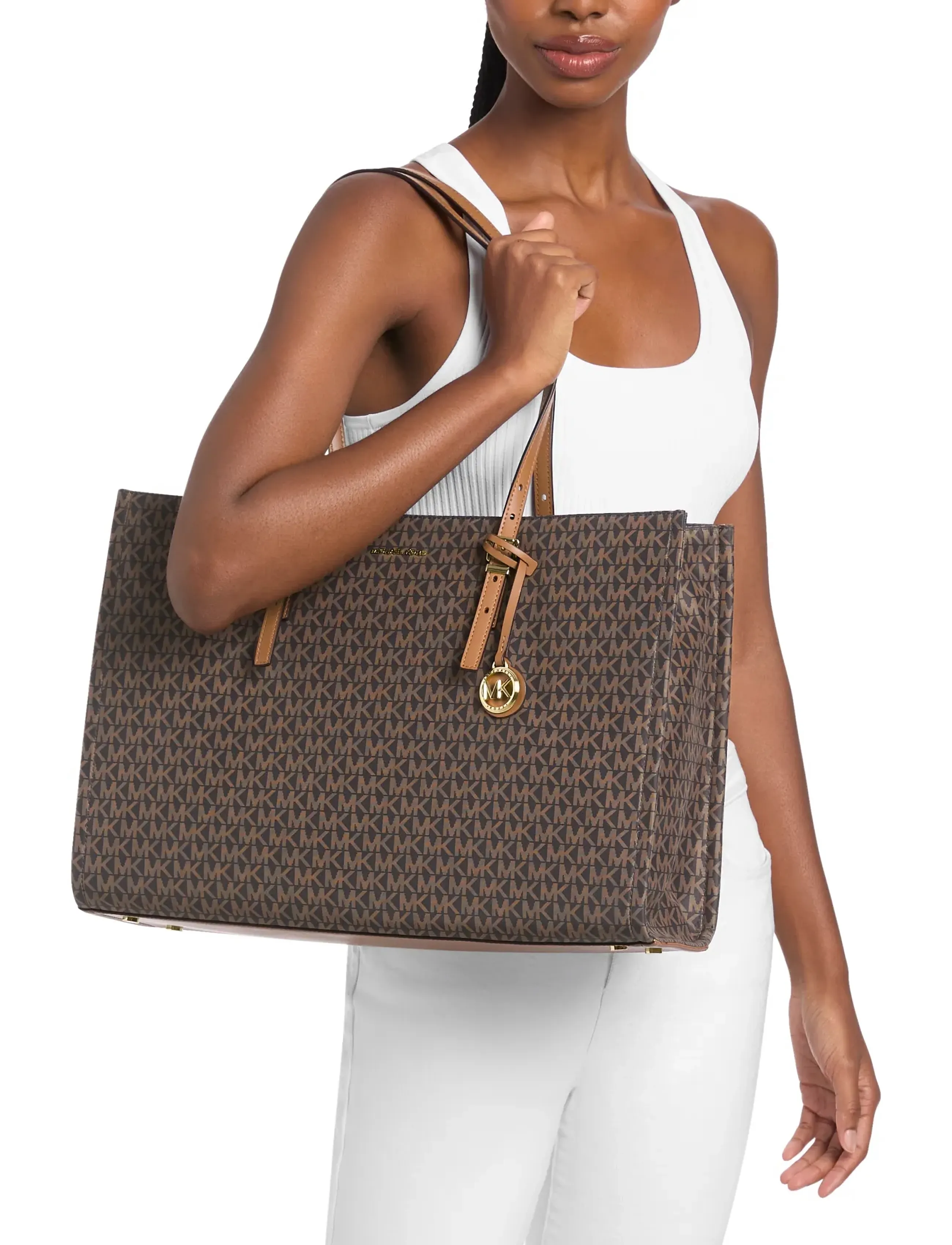 Michael Kors - LG EW MF TZ TOTE - brn/acorn - 0
