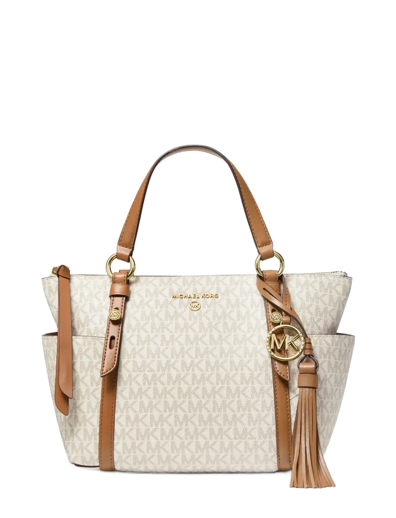 Michael Kors SM CONV TZ TOTE - Accessoarer - VANILLA/ACRN / brown
