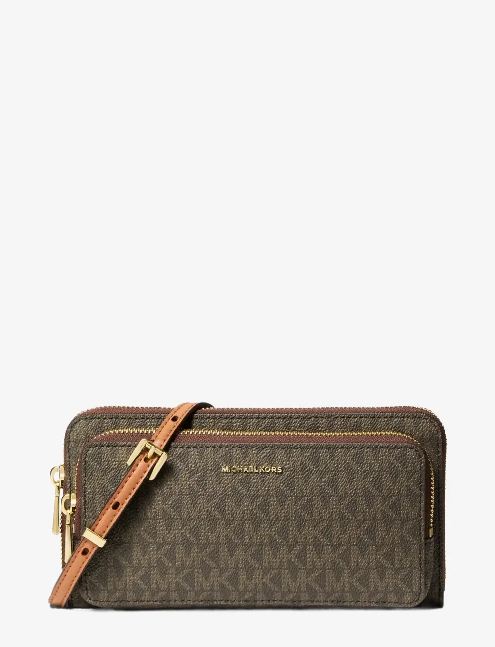 Michael Kors - LG CONTINENTAL XBODY - crossbody bags - brn/acorn - 1
