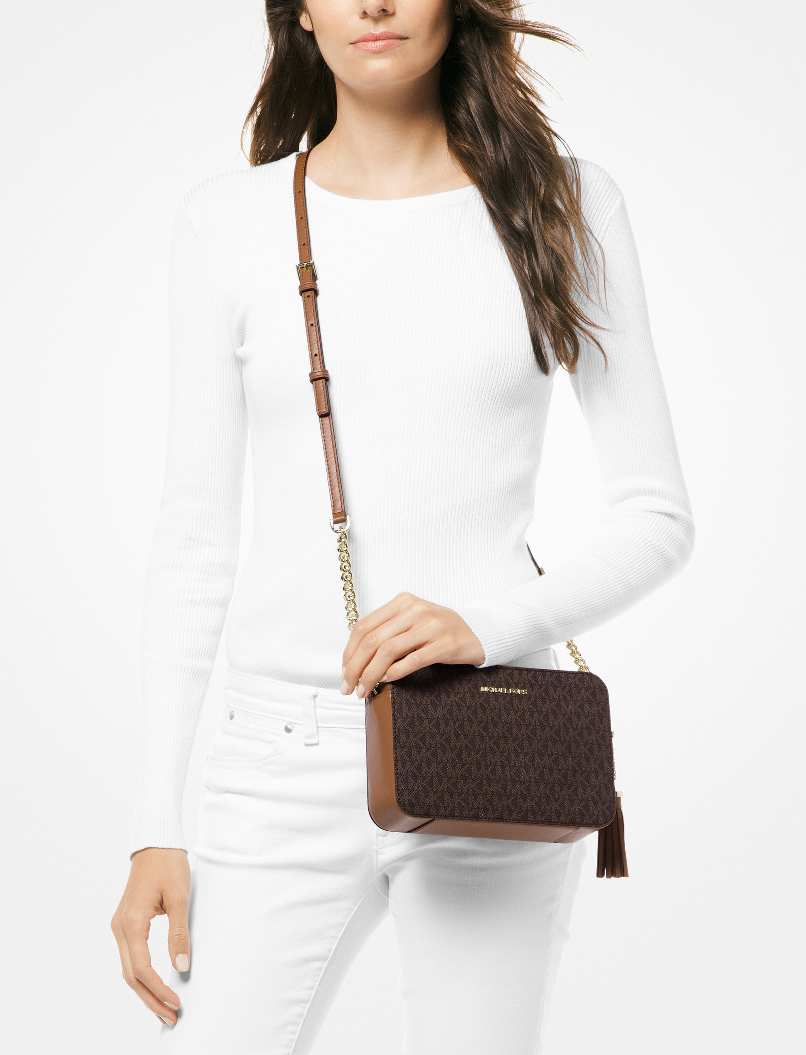 Michael Kors Md Camera Bag, One Size, Brown, Tasker > Crossbody-Tasker, Dame